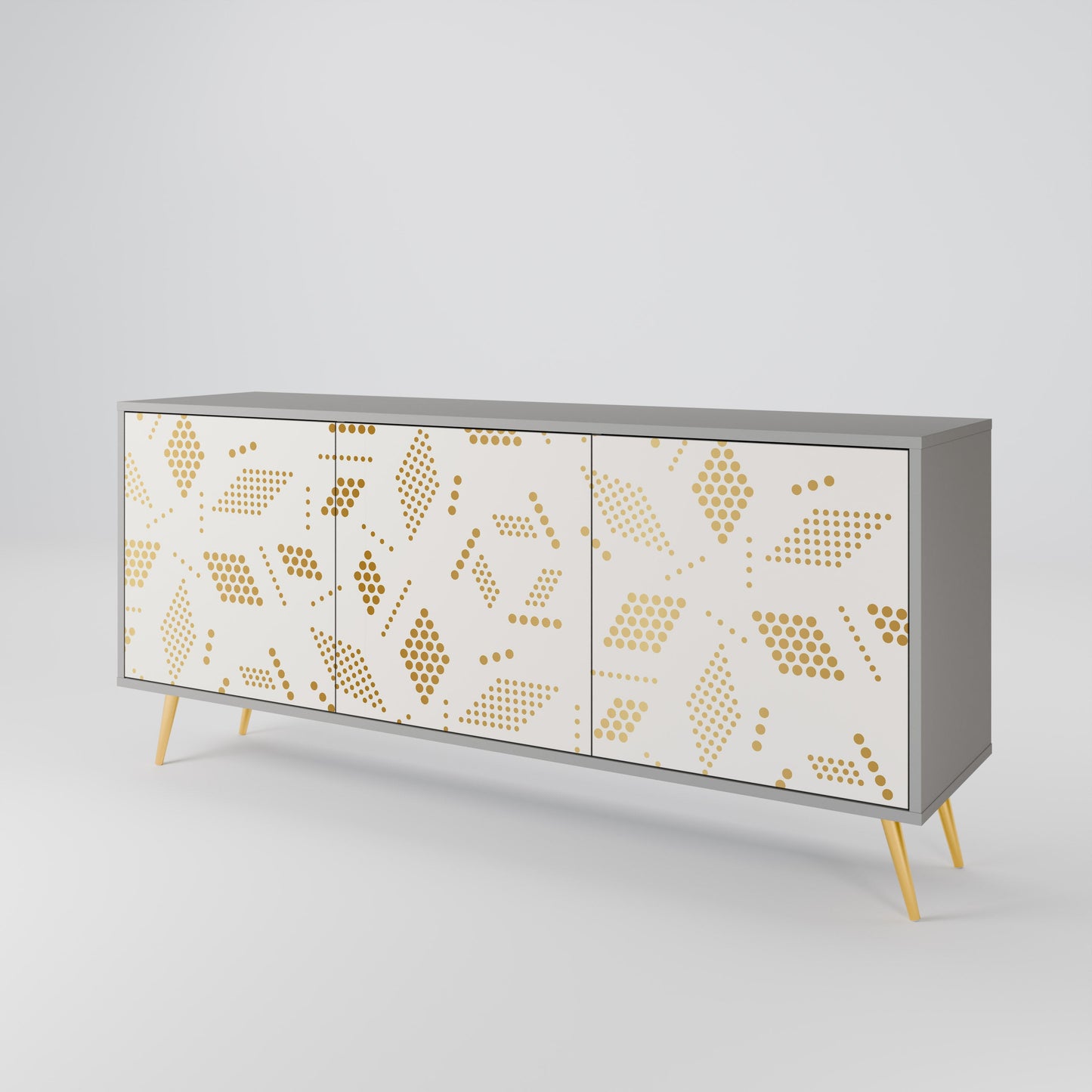 Credenza SPOTTED DAZE a 3 ante in finitura grigia