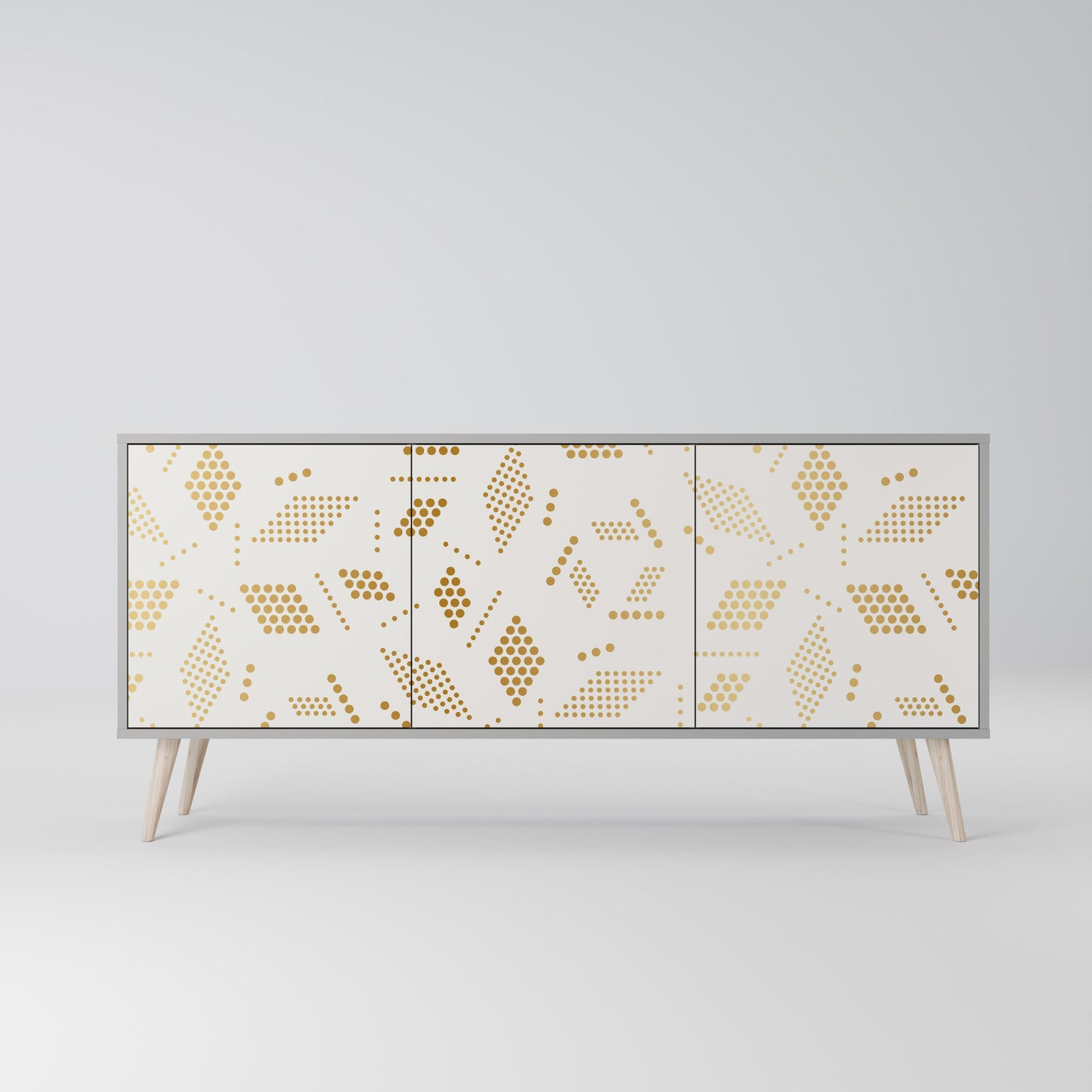 Credenza SPOTTED DAZE a 3 ante in finitura grigia