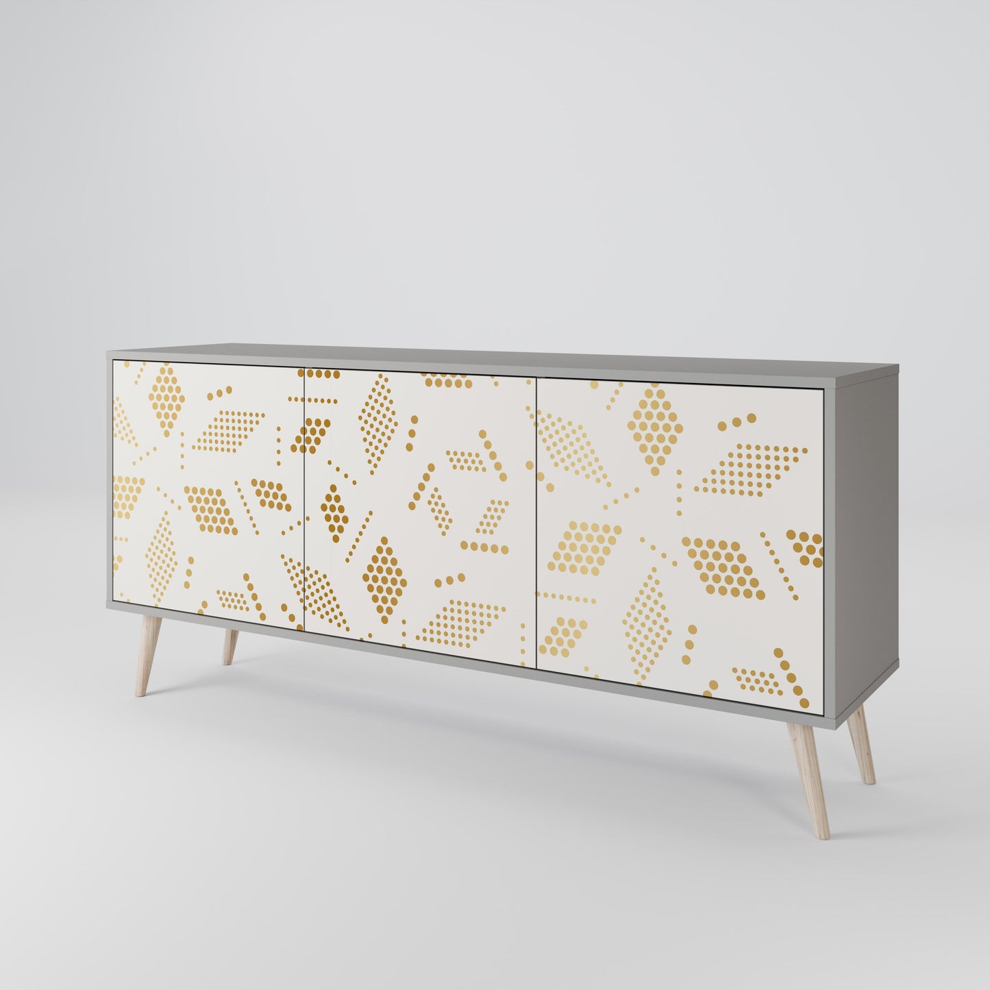 Credenza SPOTTED DAZE a 3 ante in finitura grigia