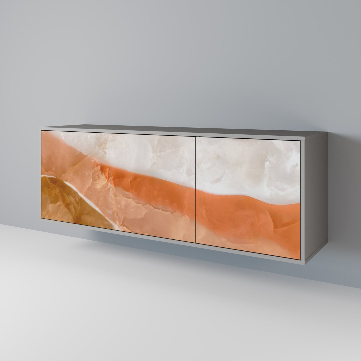Credenza a 3 ante SANDHILLS SPLENDOUR in finitura grigia