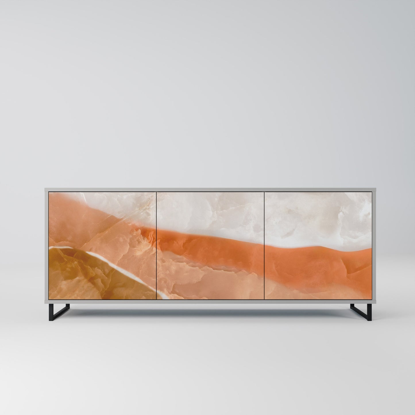 Credenza a 3 ante SANDHILLS SPLENDOUR in finitura grigia