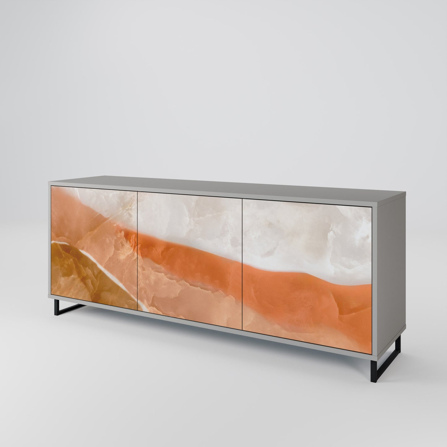 Credenza a 3 ante SANDHILLS SPLENDOUR in finitura grigia