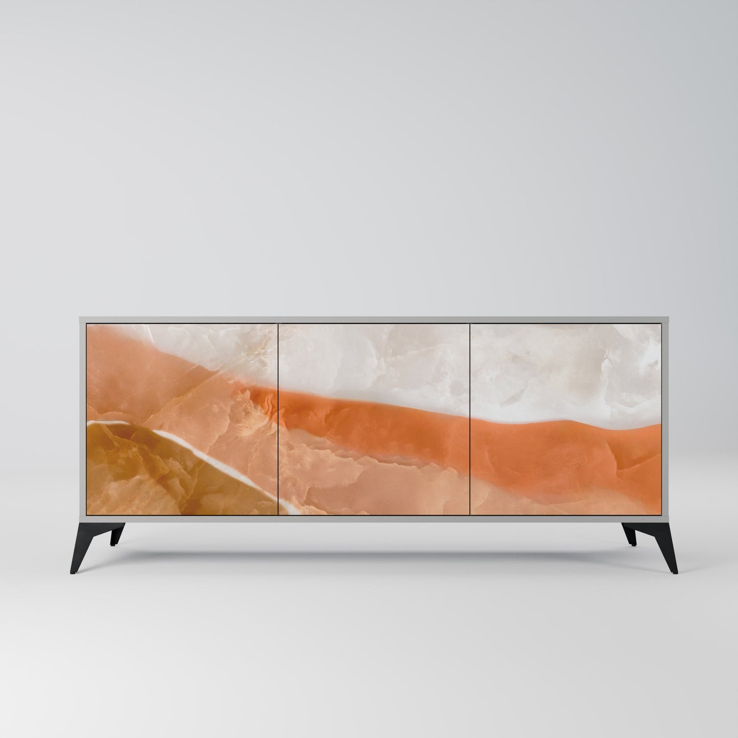 Credenza a 3 ante SANDHILLS SPLENDOUR in finitura grigia