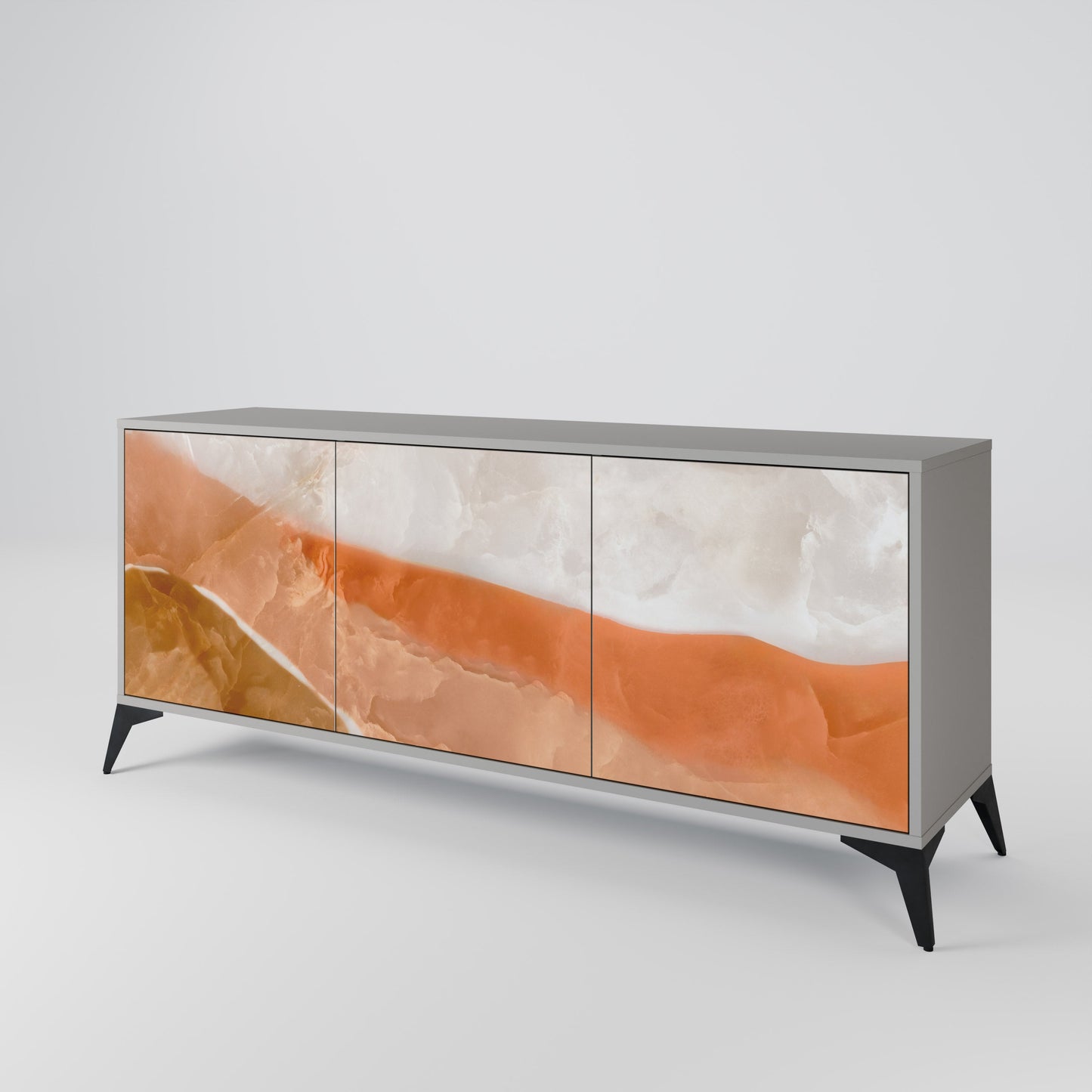 Credenza a 3 ante SANDHILLS SPLENDOUR in finitura grigia