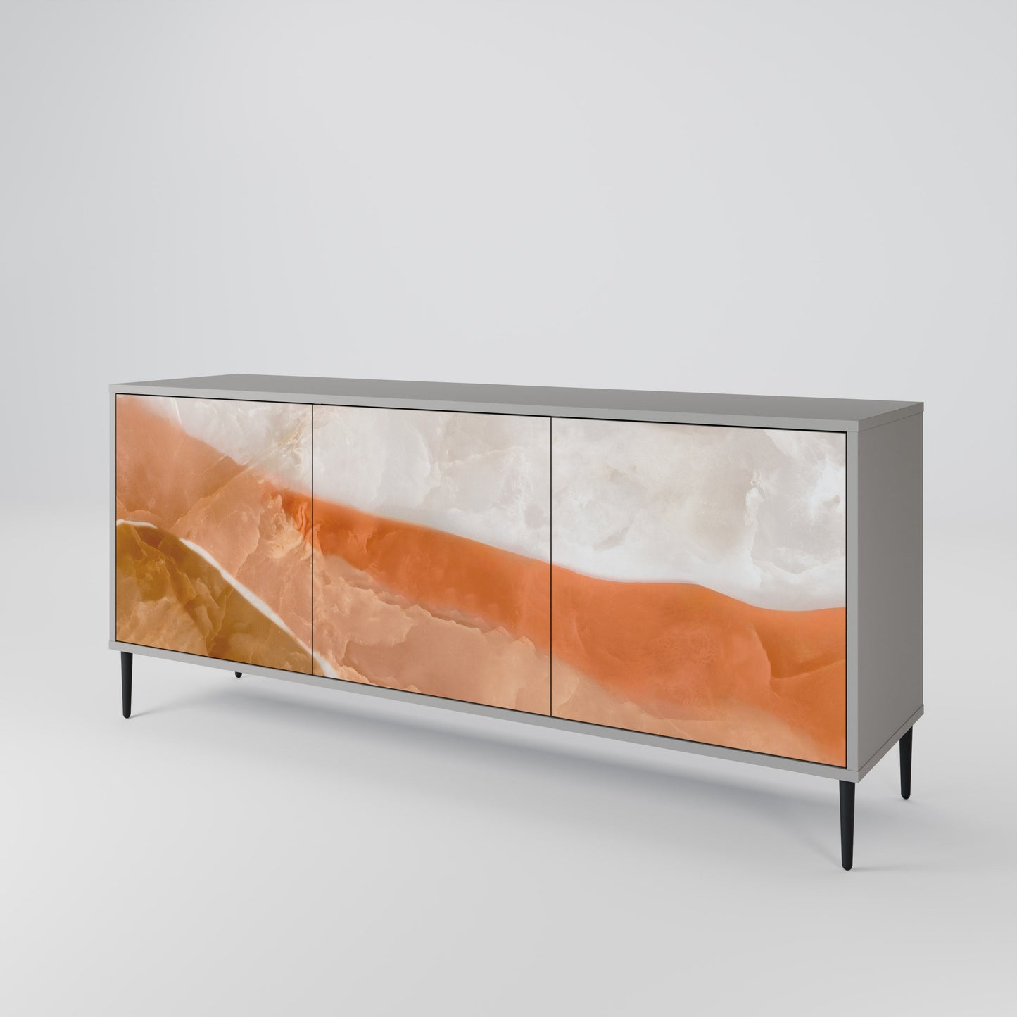 Credenza a 3 ante SANDHILLS SPLENDOUR in finitura grigia