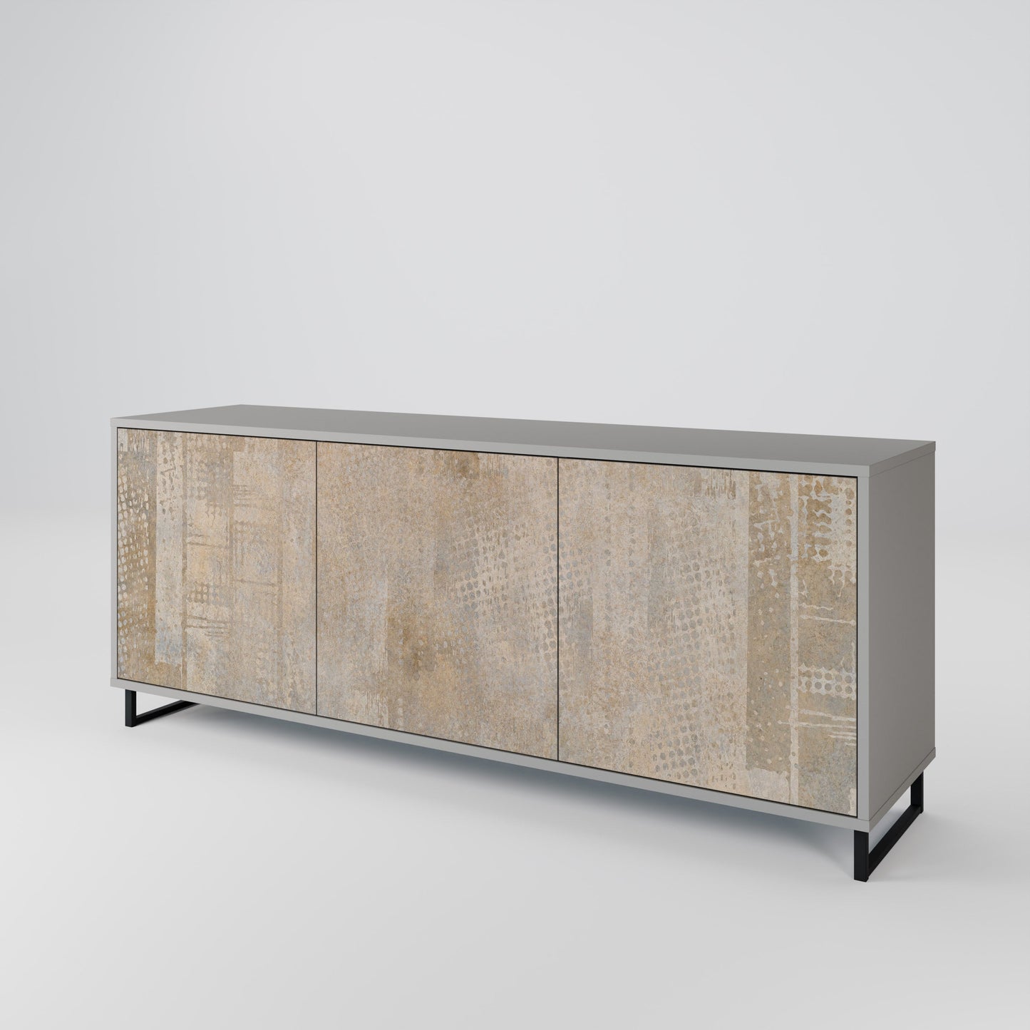 ERRORE SCHERMO Credenza a 3 ante in finitura grigia