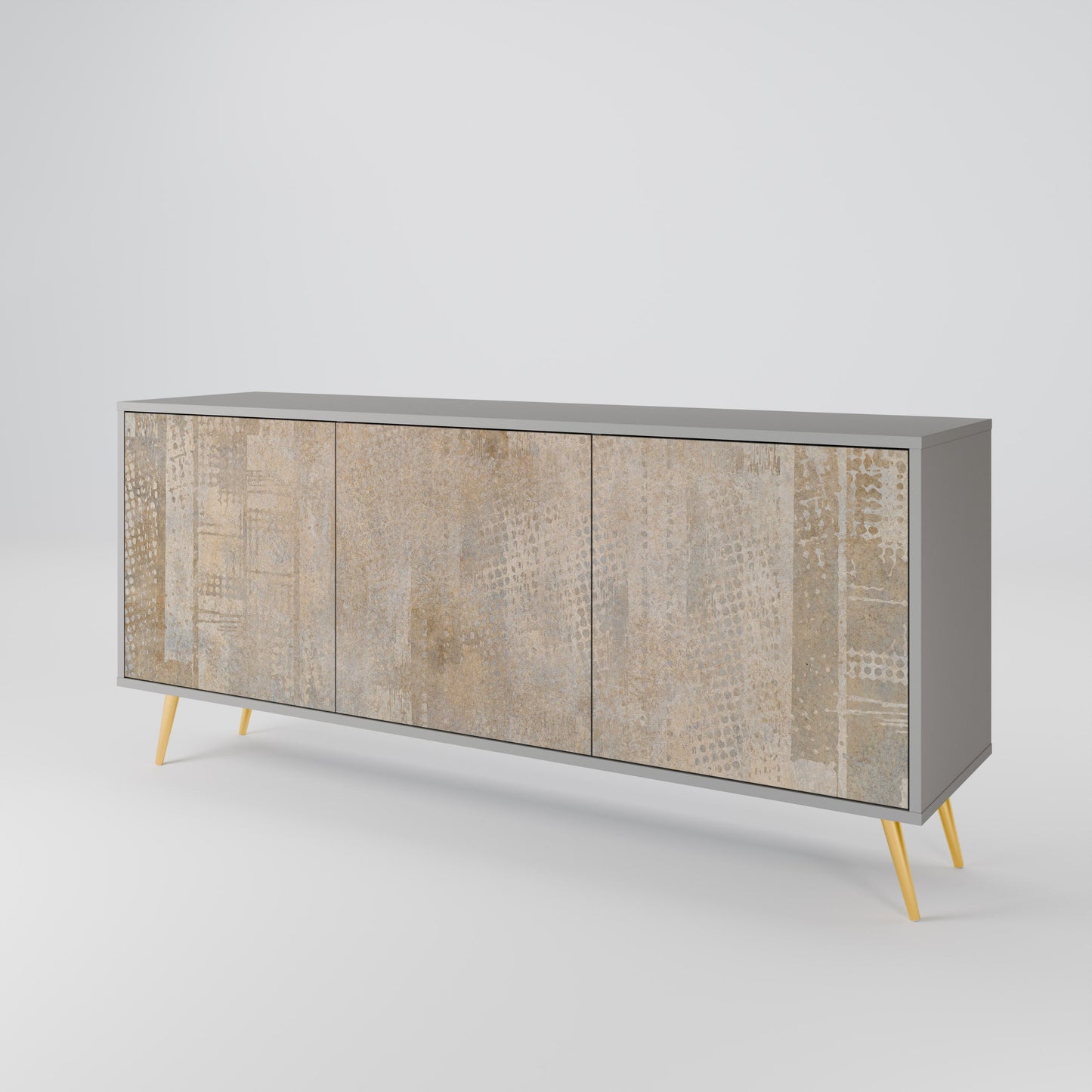 ERRORE SCHERMO Credenza a 3 ante in finitura grigia