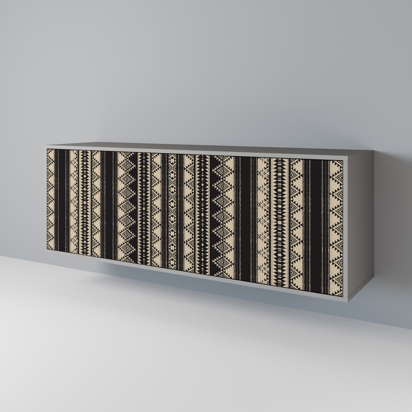 Credenza AZTEC a 3 ante in finitura grigia