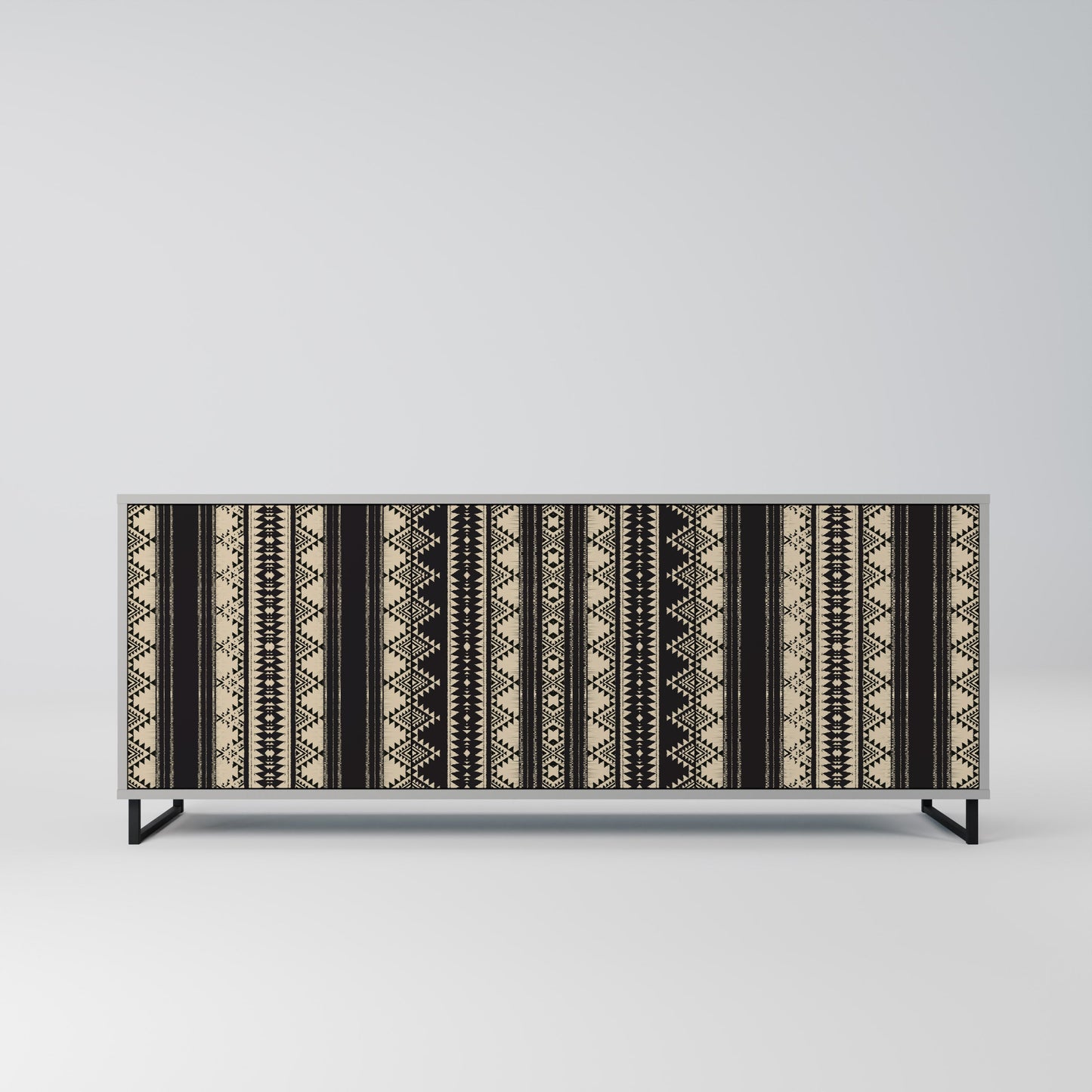 Credenza AZTEC a 3 ante in finitura grigia