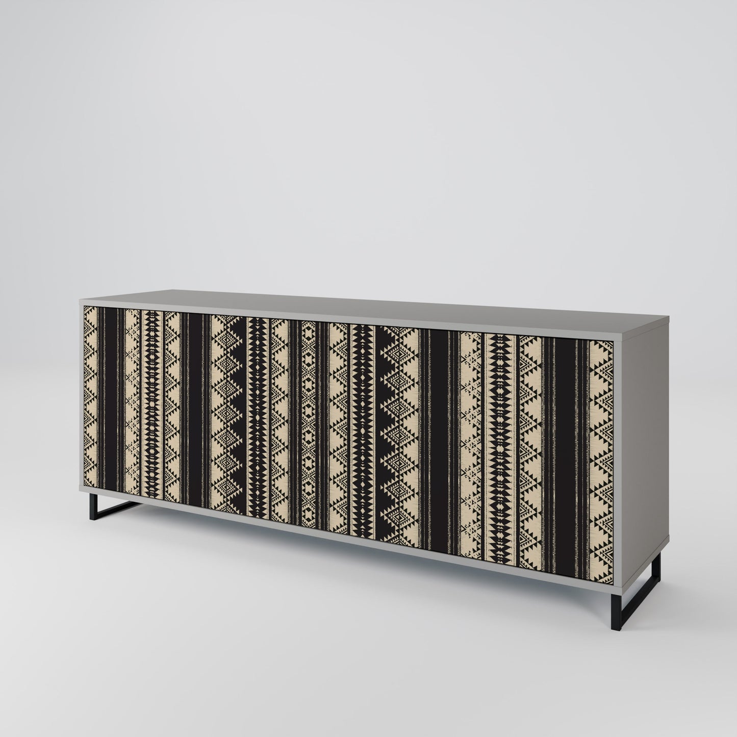 Credenza AZTEC a 3 ante in finitura grigia