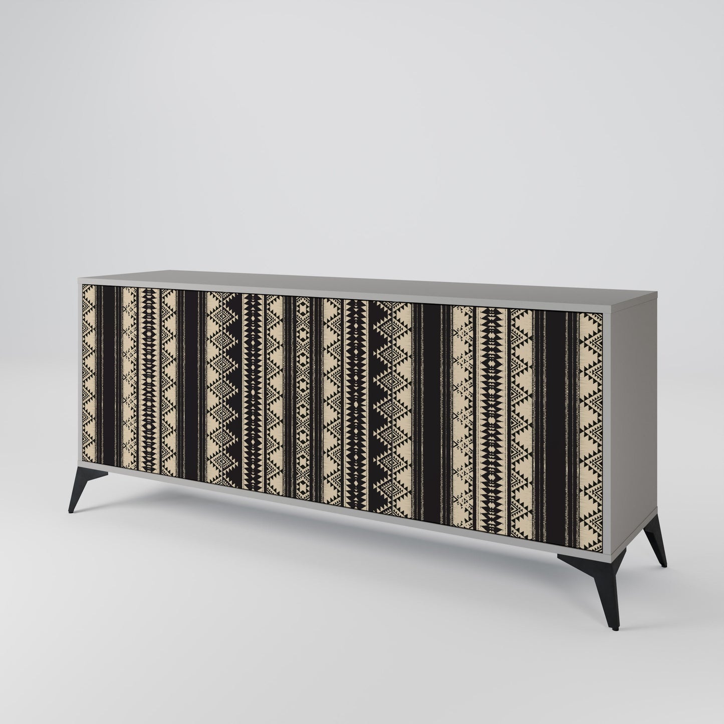 Credenza AZTEC a 3 ante in finitura grigia