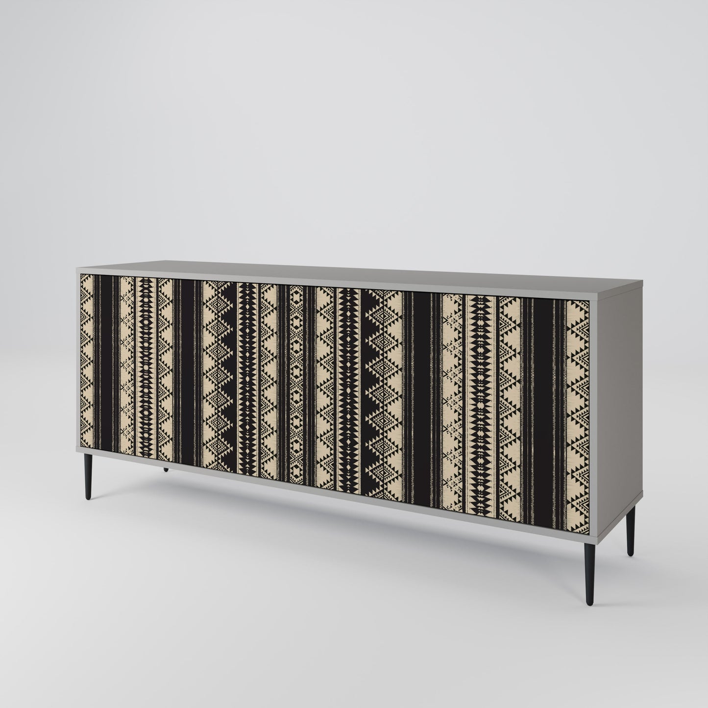 Credenza AZTEC a 3 ante in finitura grigia