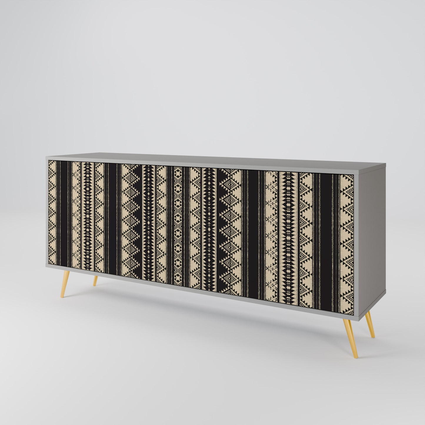 Credenza AZTEC a 3 ante in finitura grigia