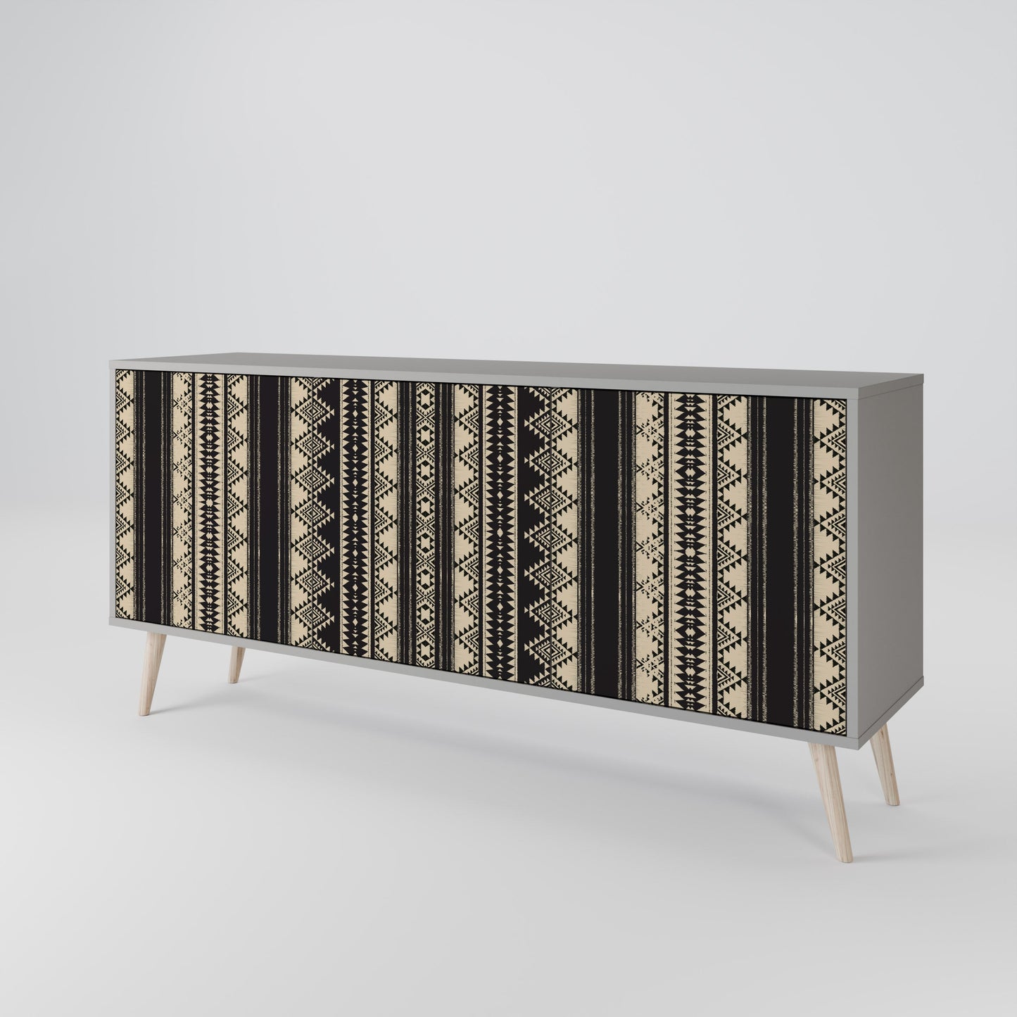 Credenza AZTEC a 3 ante in finitura grigia