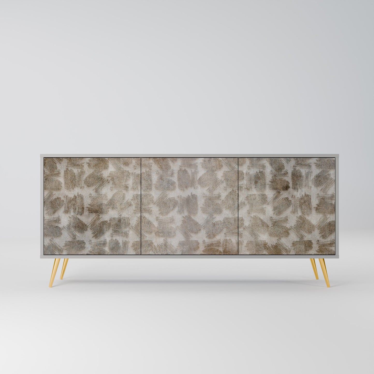 SLIGHTLY BLURRED 3-Door Sideboard in Grey Finish