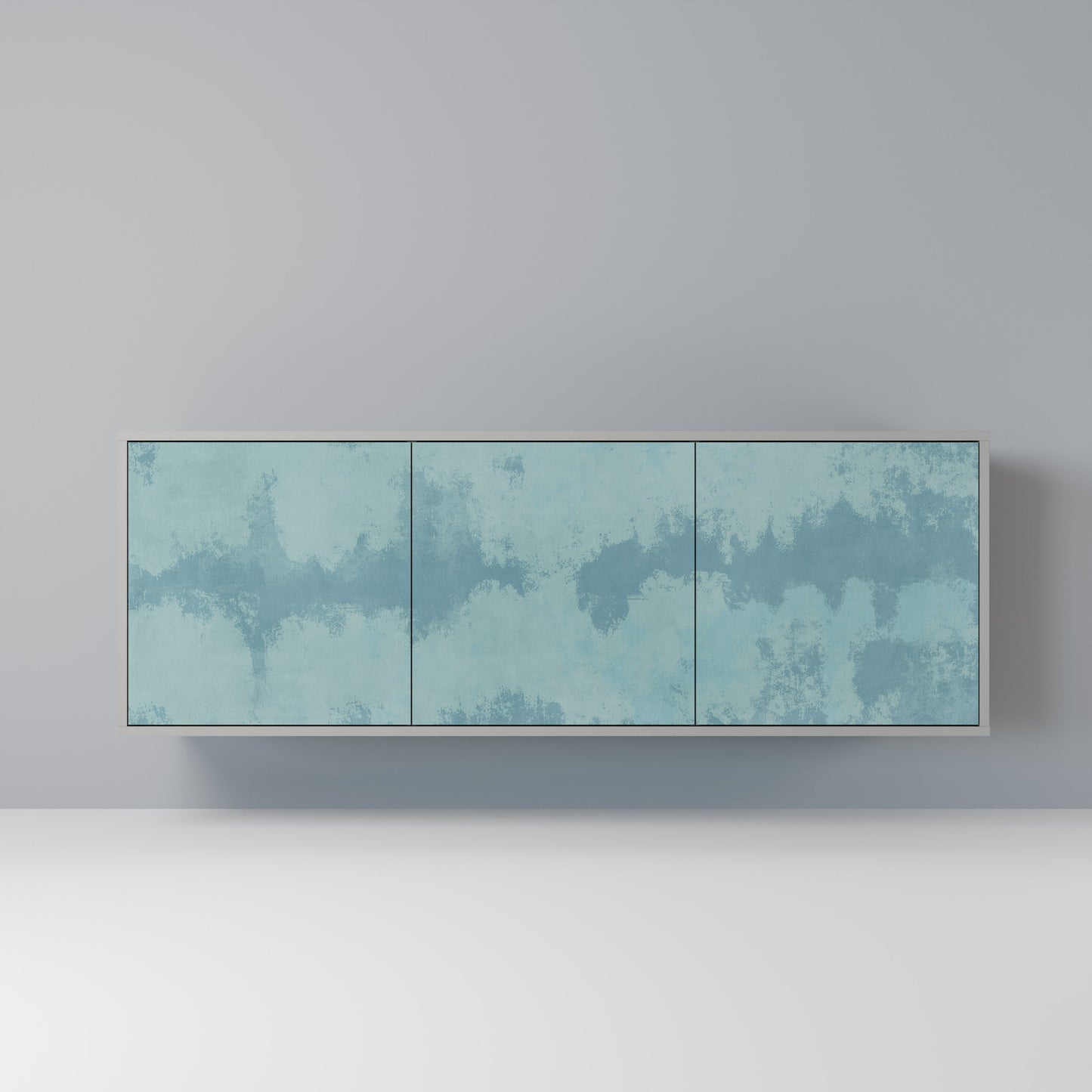 Credenza a 3 ante SKY WASH in finitura grigia