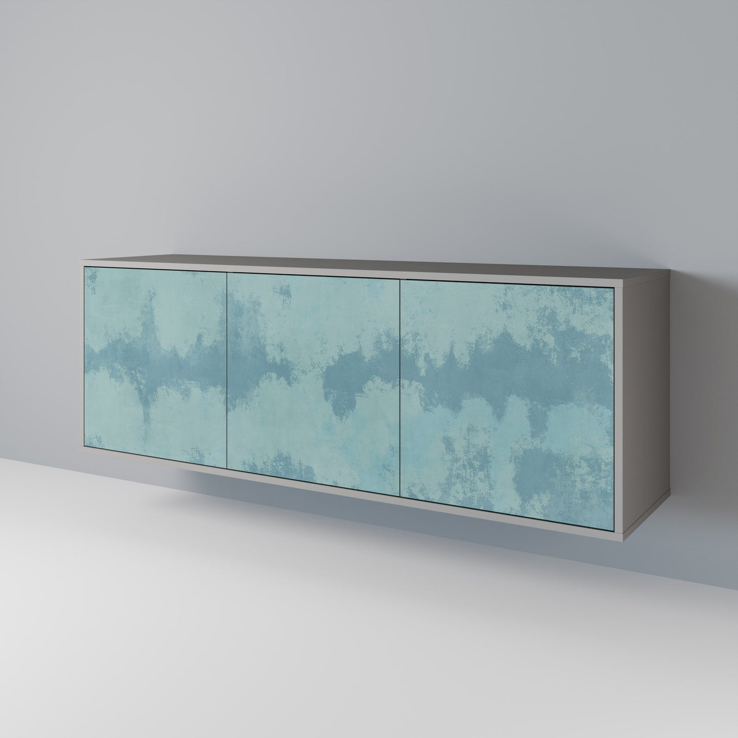 Credenza a 3 ante SKY WASH in finitura grigia