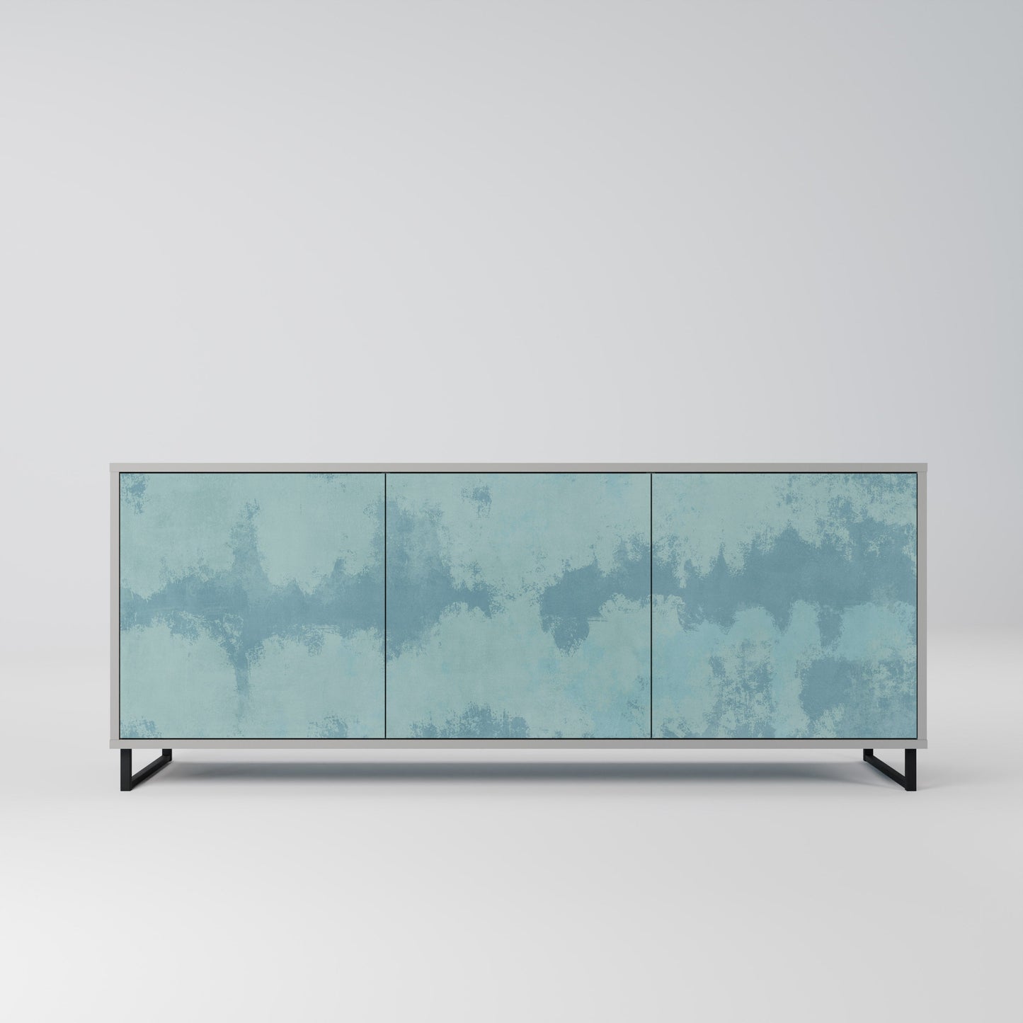 Credenza a 3 ante SKY WASH in finitura grigia