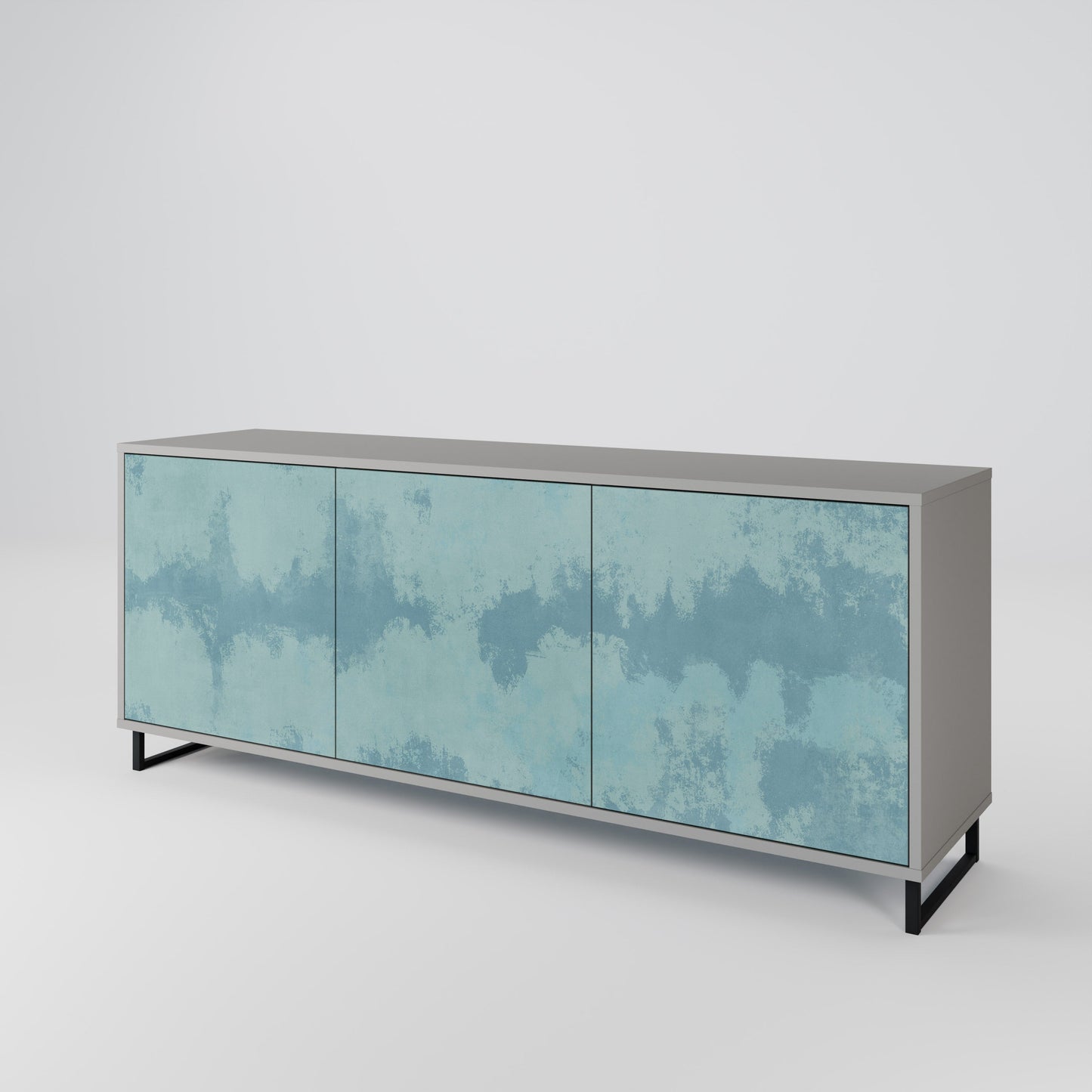 Credenza a 3 ante SKY WASH in finitura grigia