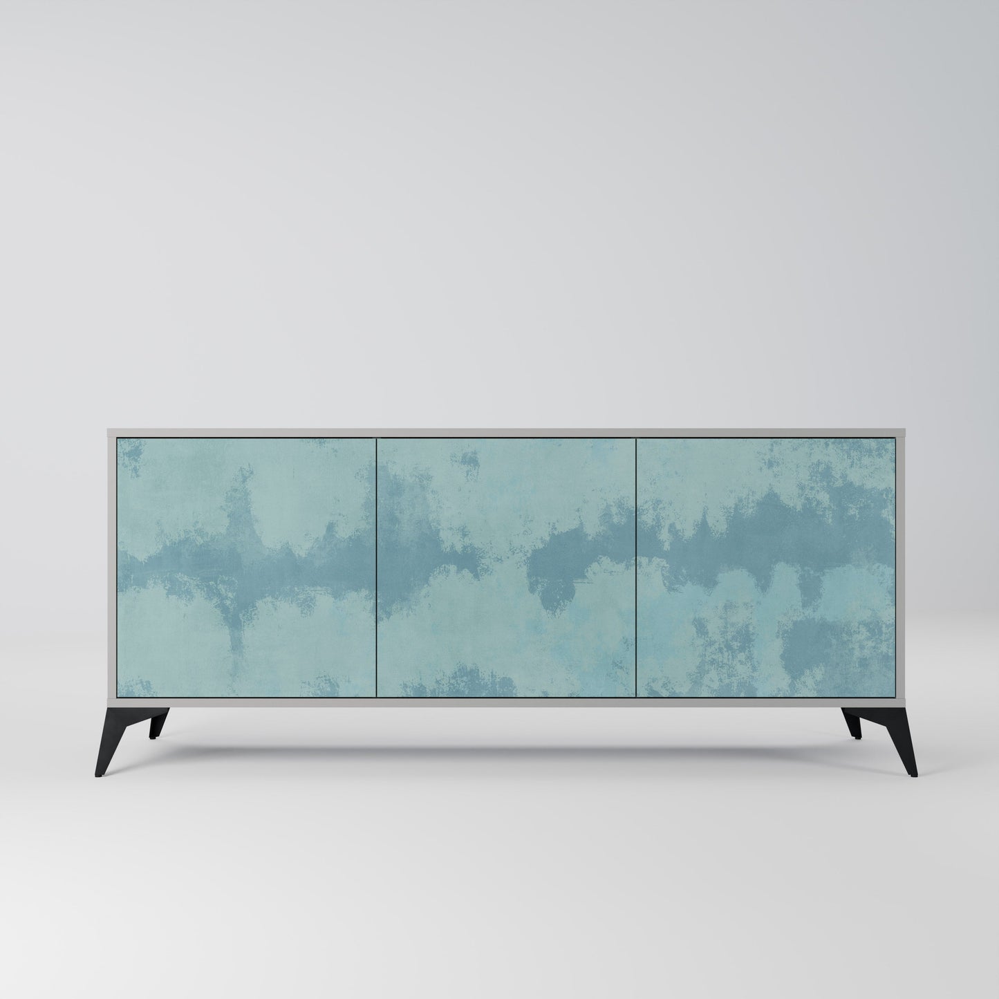 Credenza a 3 ante SKY WASH in finitura grigia