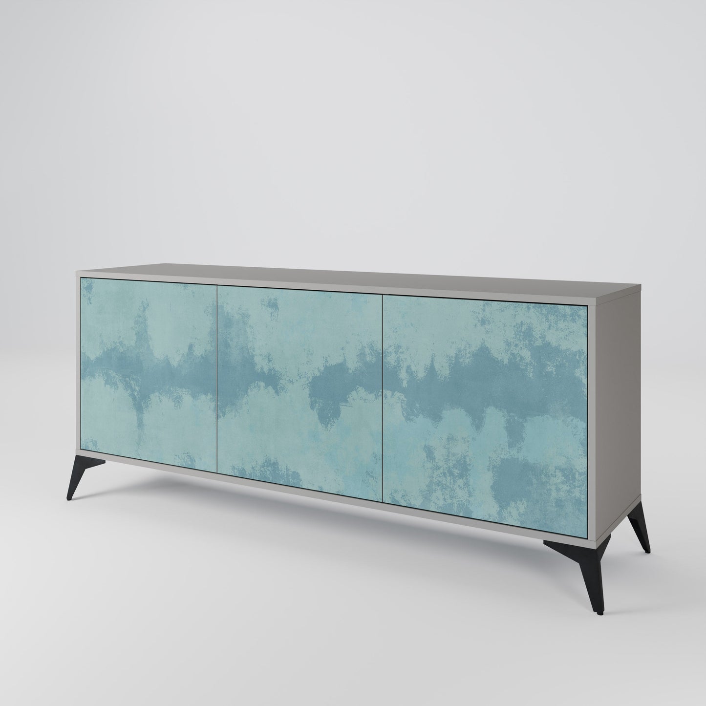 Credenza a 3 ante SKY WASH in finitura grigia
