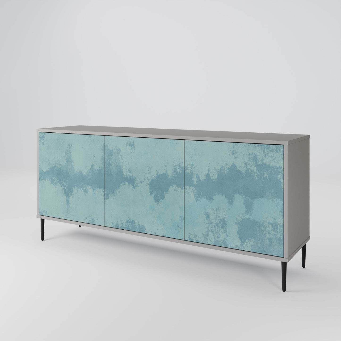 Credenza a 3 ante SKY WASH in finitura grigia