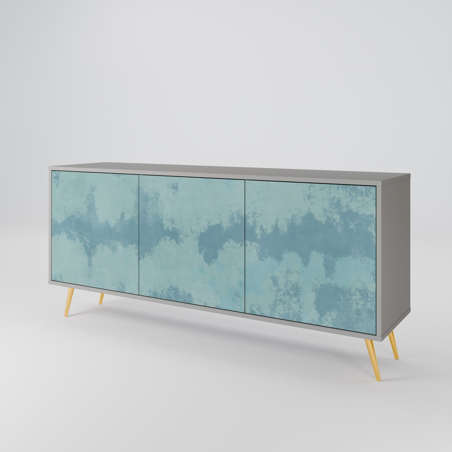Credenza a 3 ante SKY WASH in finitura grigia
