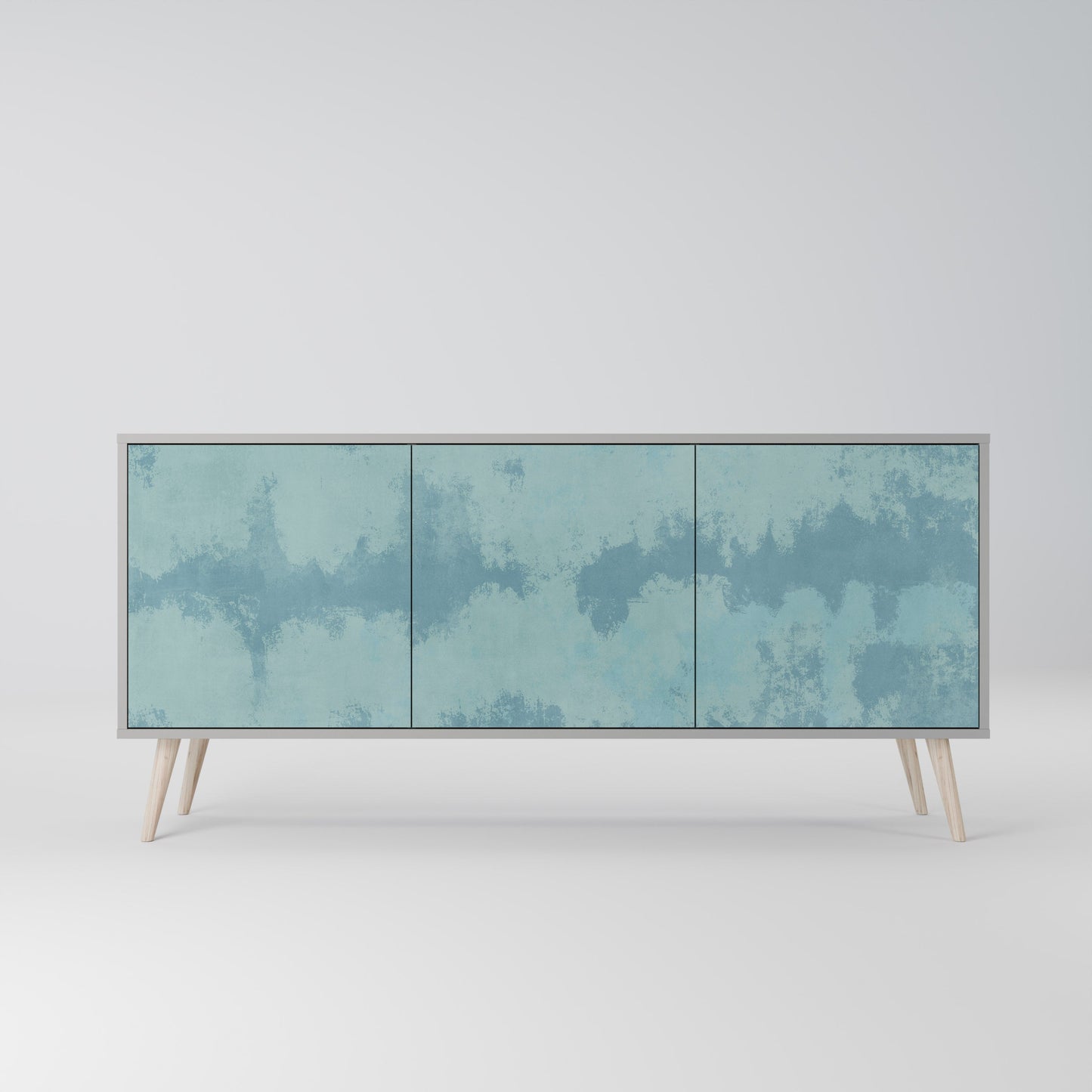 Credenza a 3 ante SKY WASH in finitura grigia