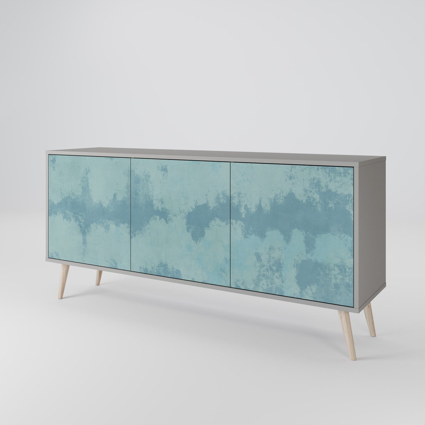 Credenza a 3 ante SKY WASH in finitura grigia