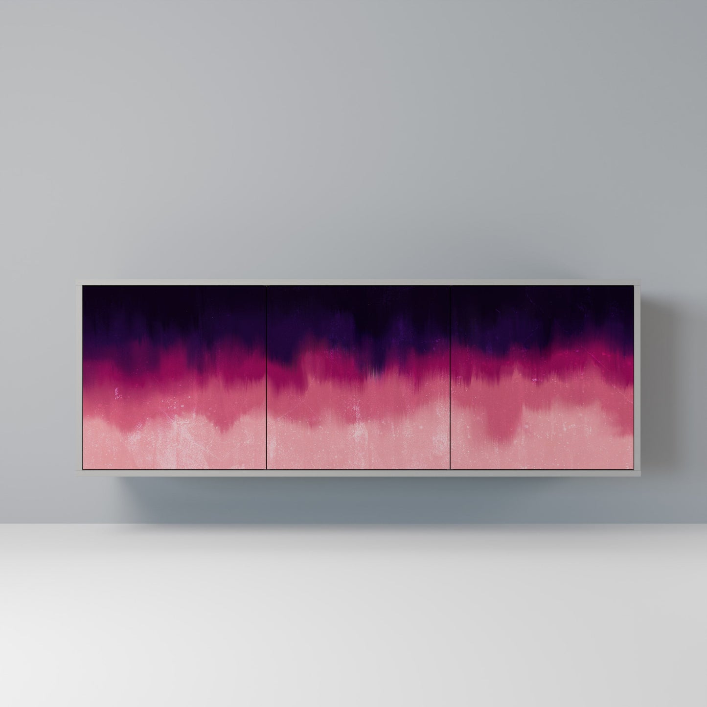 Credenza AURORA BOREALIS a 3 ante in finitura grigia