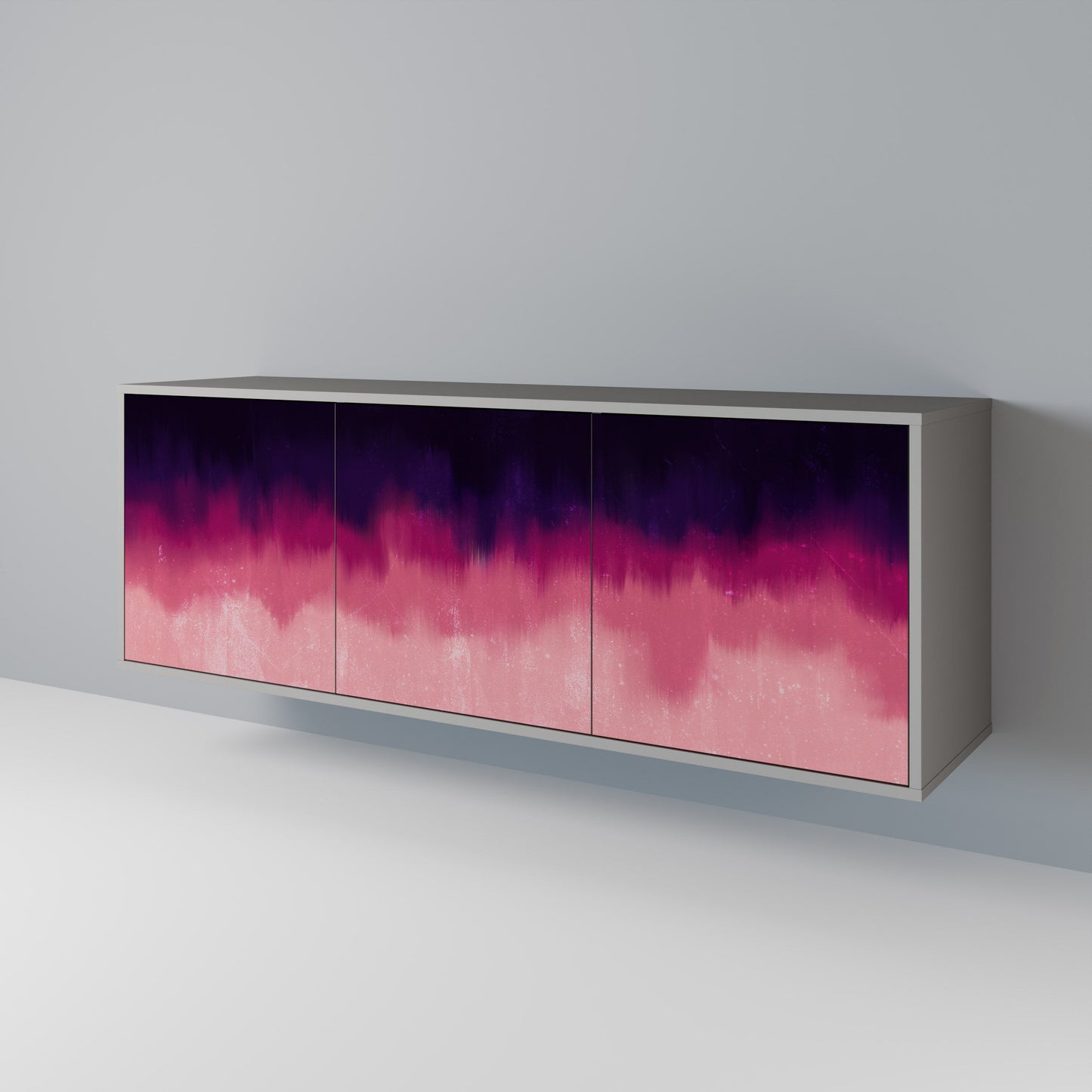 Credenza AURORA BOREALIS a 3 ante in finitura grigia