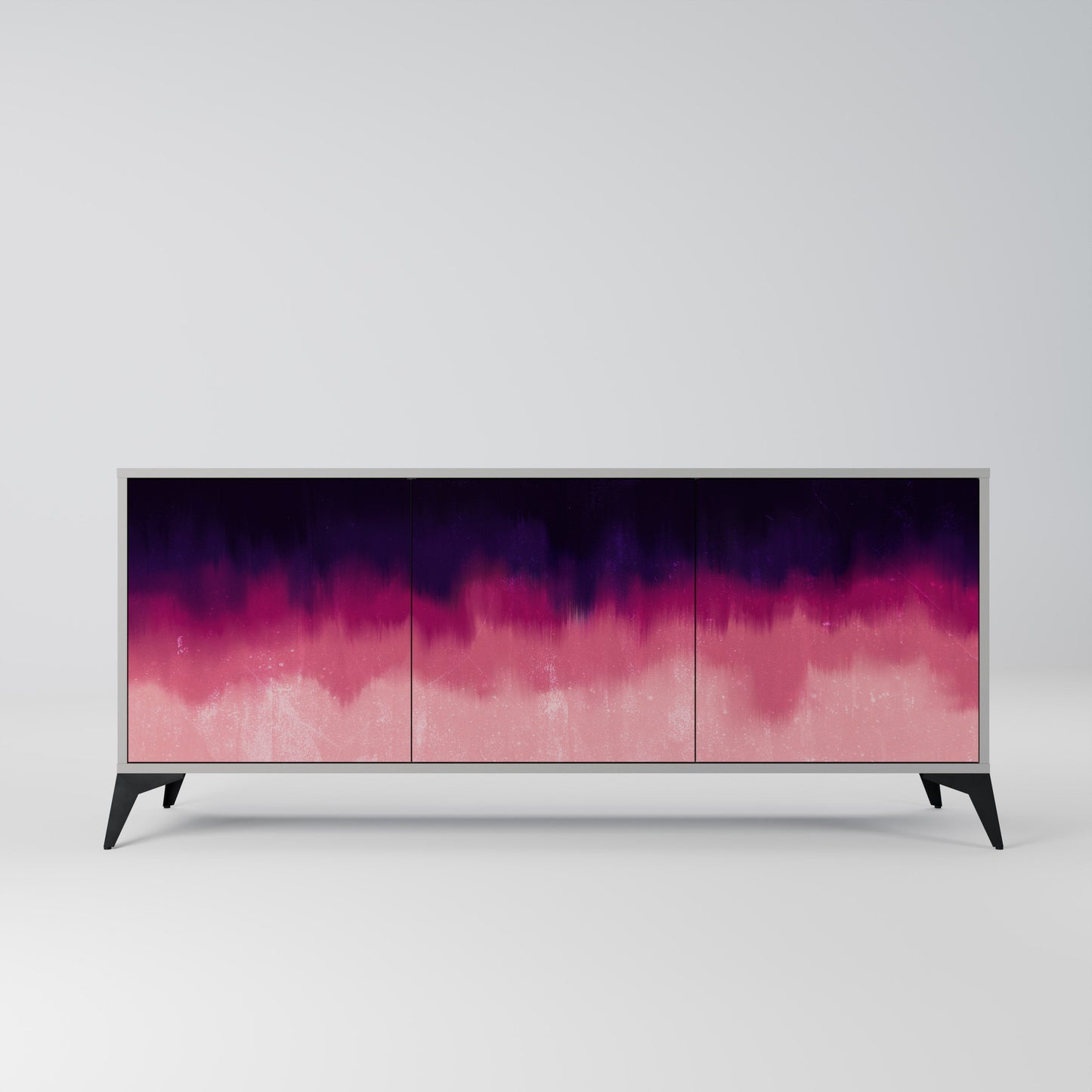 Credenza AURORA BOREALIS a 3 ante in finitura grigia