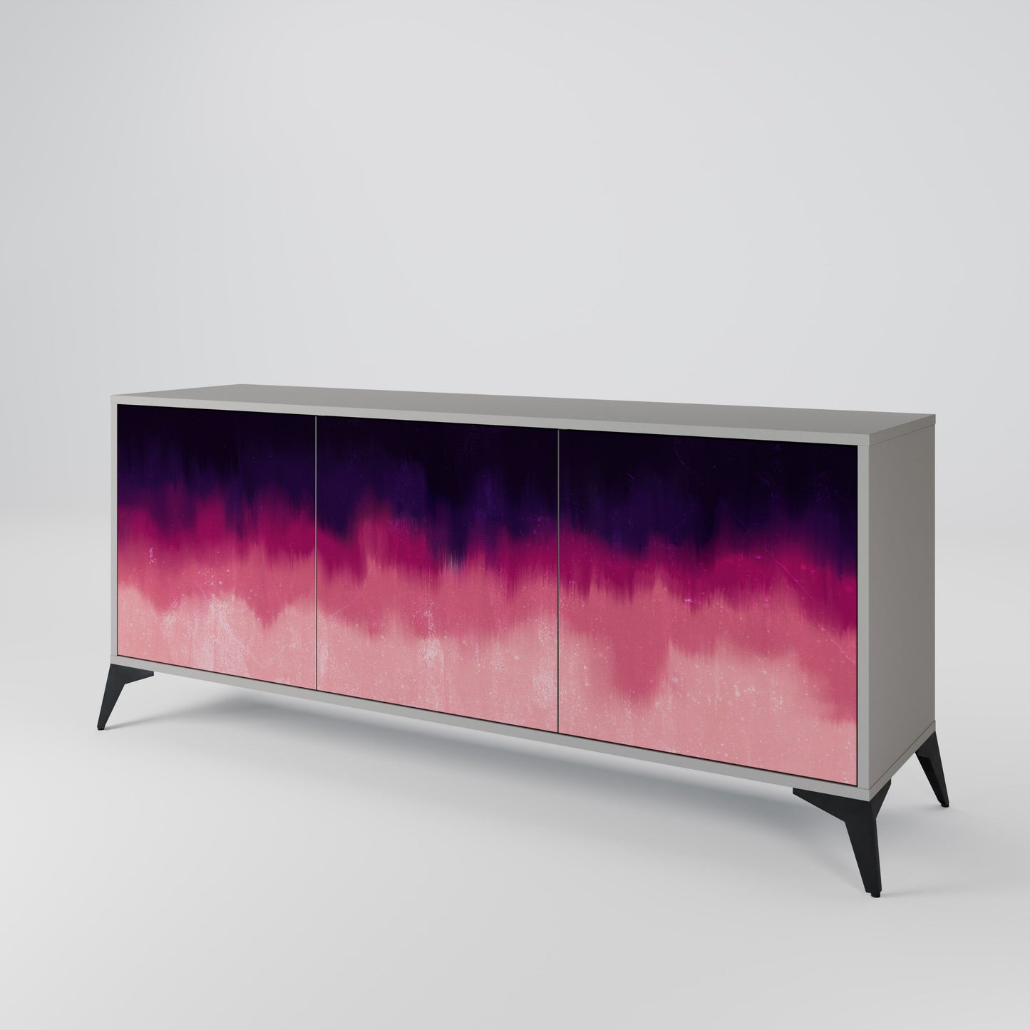 Credenza AURORA BOREALIS a 3 ante in finitura grigia