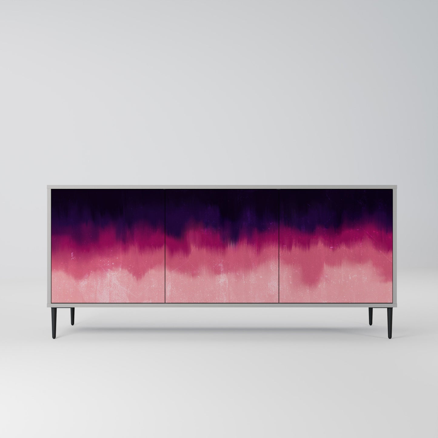 Credenza AURORA BOREALIS a 3 ante in finitura grigia
