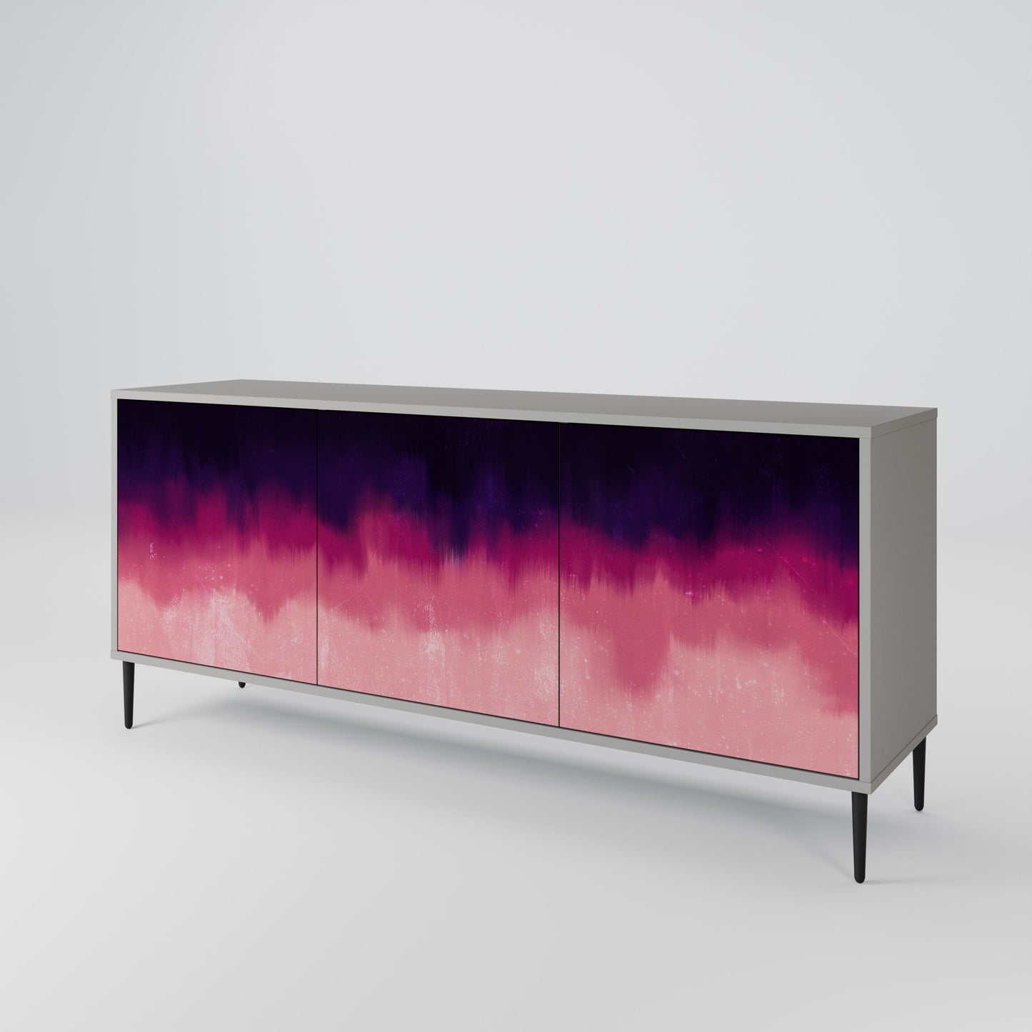 Credenza AURORA BOREALIS a 3 ante in finitura grigia