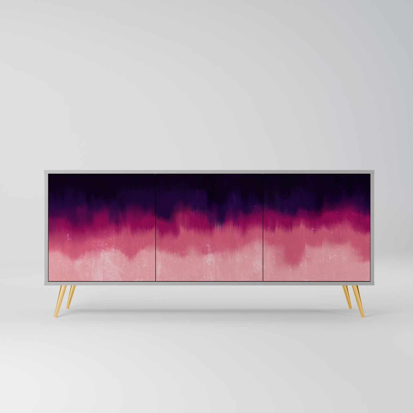 Credenza AURORA BOREALIS a 3 ante in finitura grigia