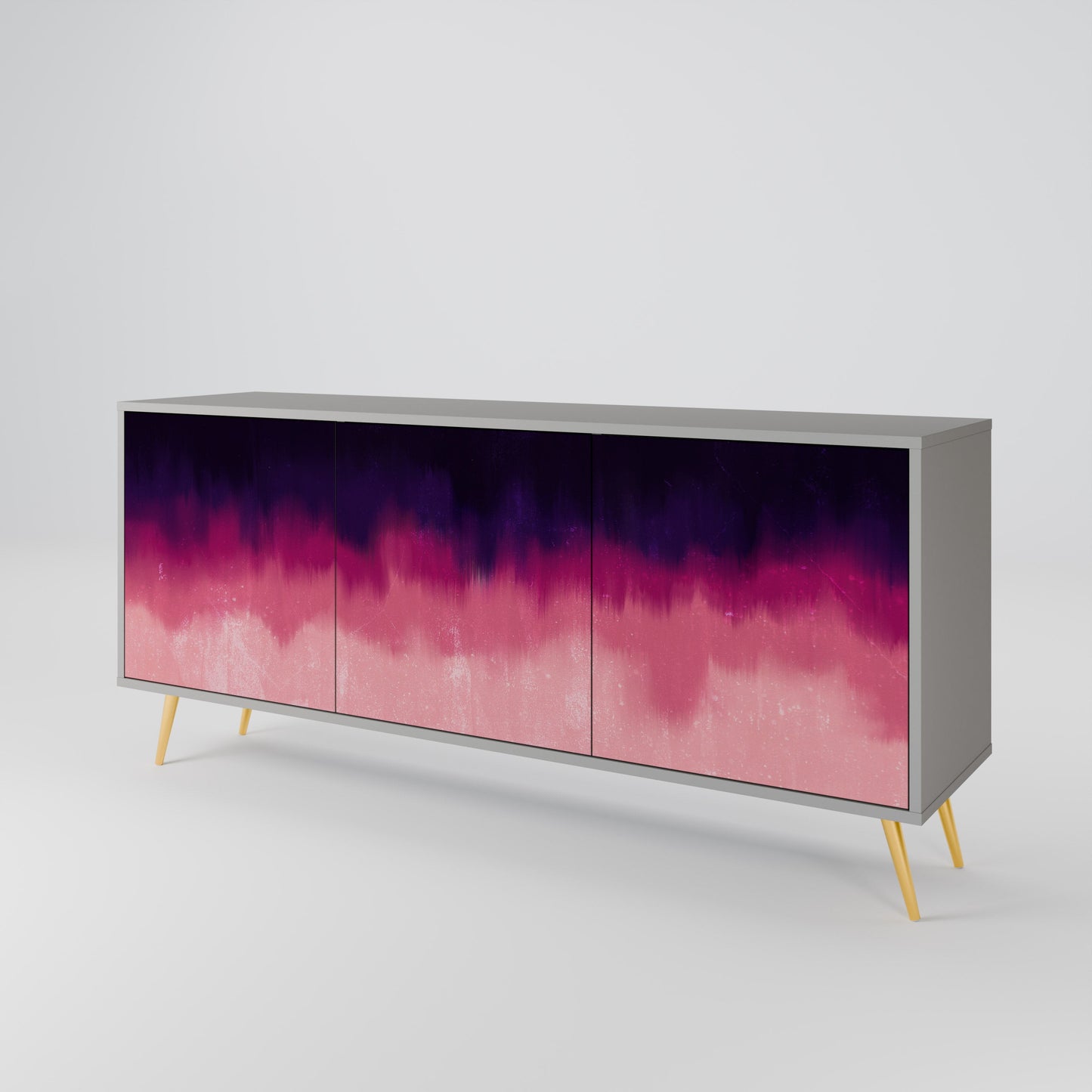 Credenza AURORA BOREALIS a 3 ante in finitura grigia