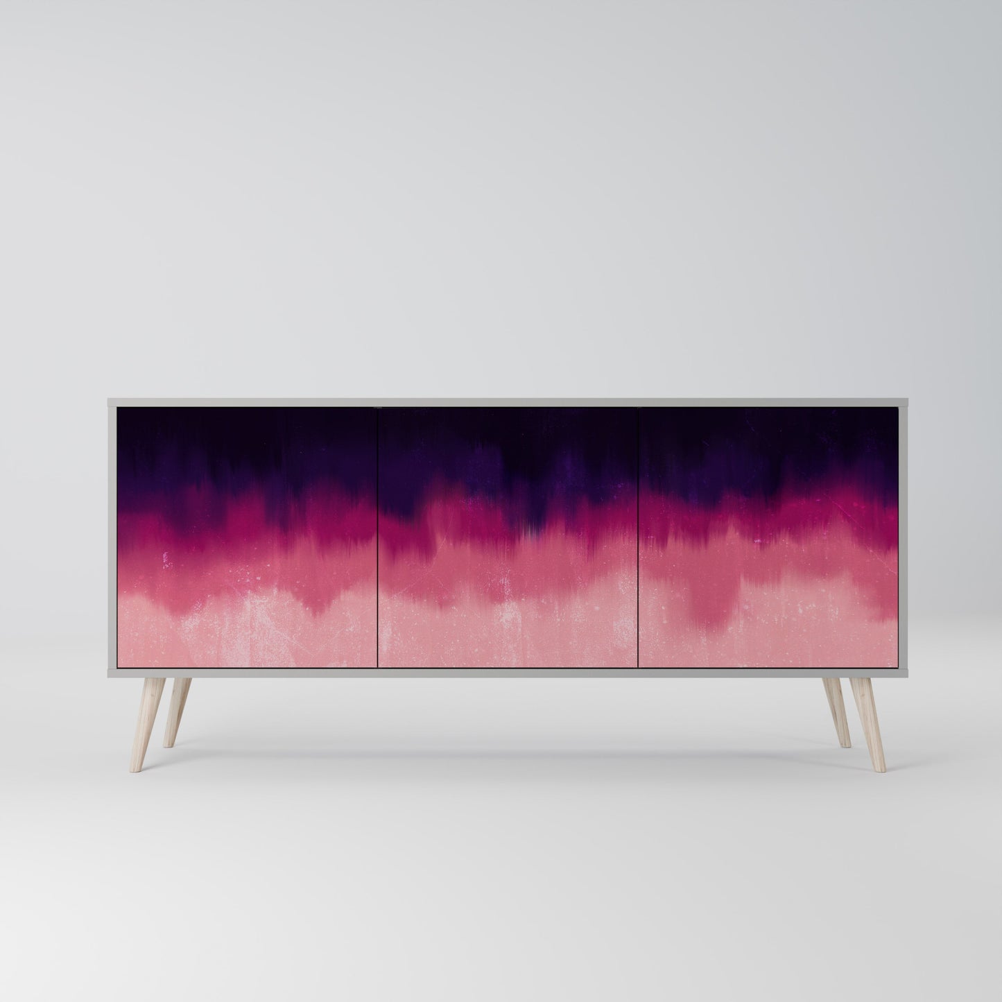 Credenza AURORA BOREALIS a 3 ante in finitura grigia