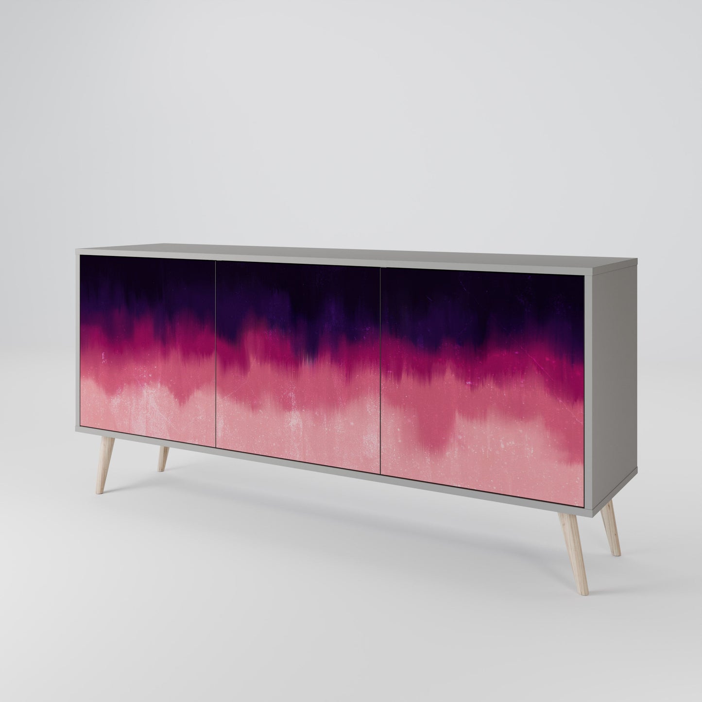 Credenza AURORA BOREALIS a 3 ante in finitura grigia