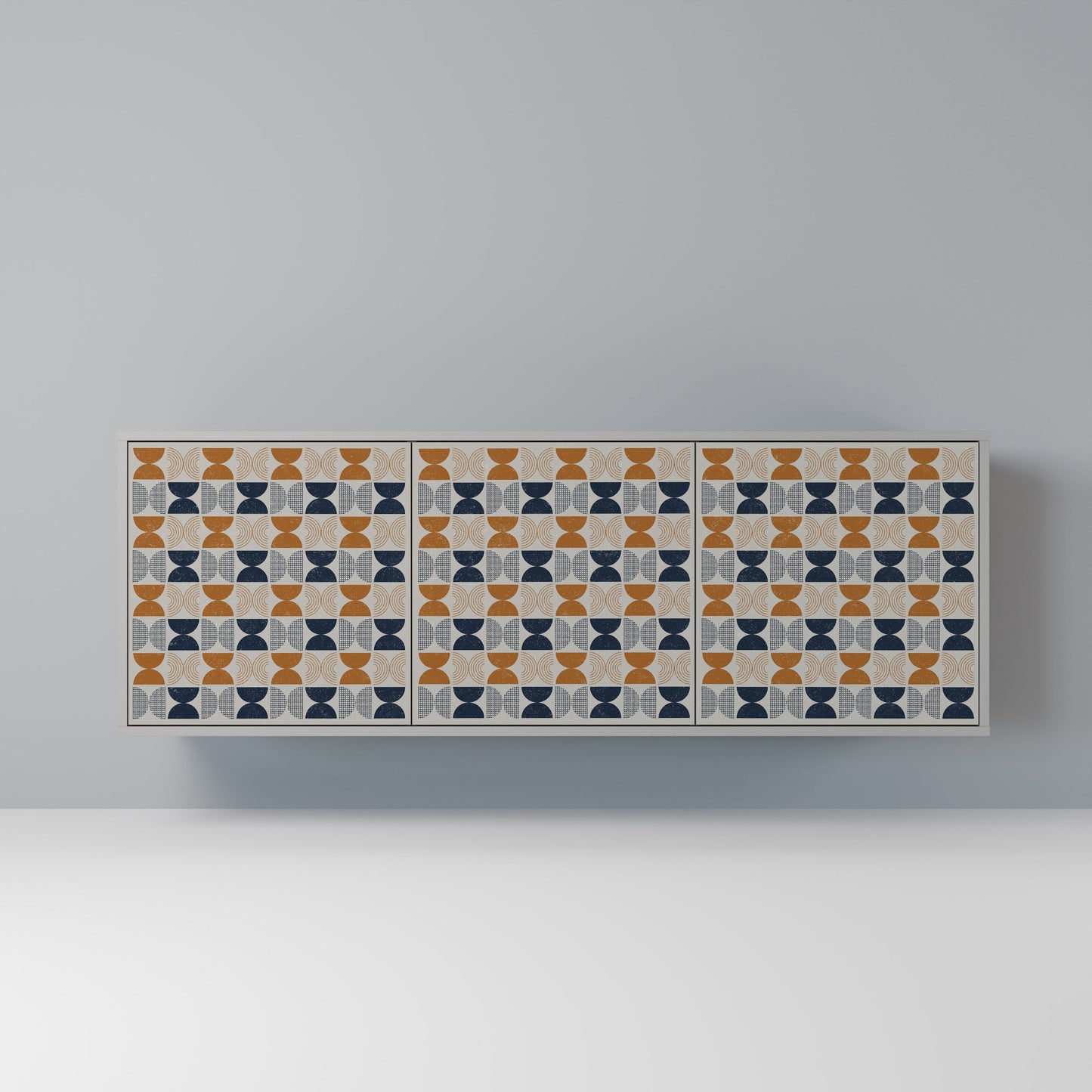 Credenza a 3 ante REFLECTION RANGE in finitura grigia