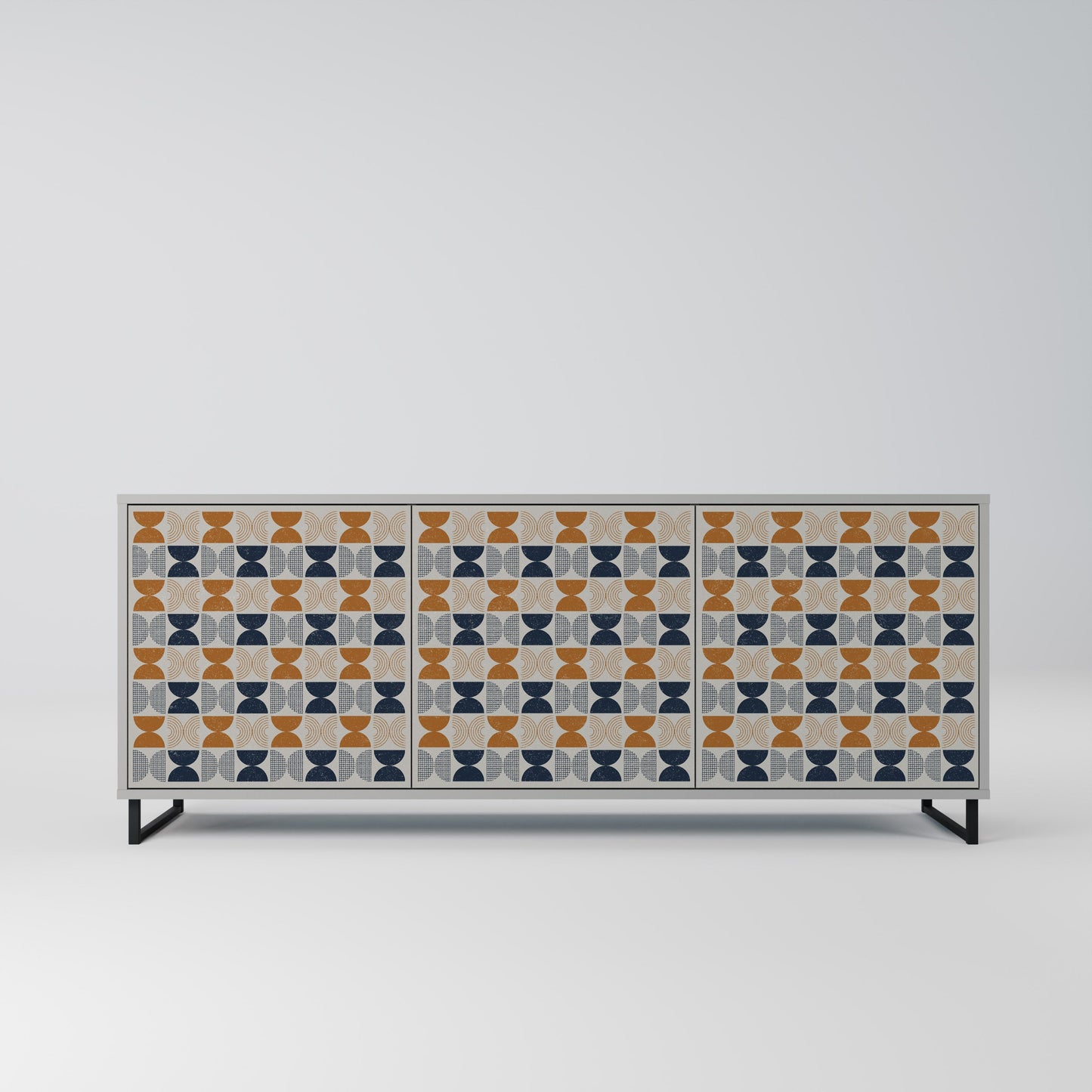 Credenza a 3 ante REFLECTION RANGE in finitura grigia