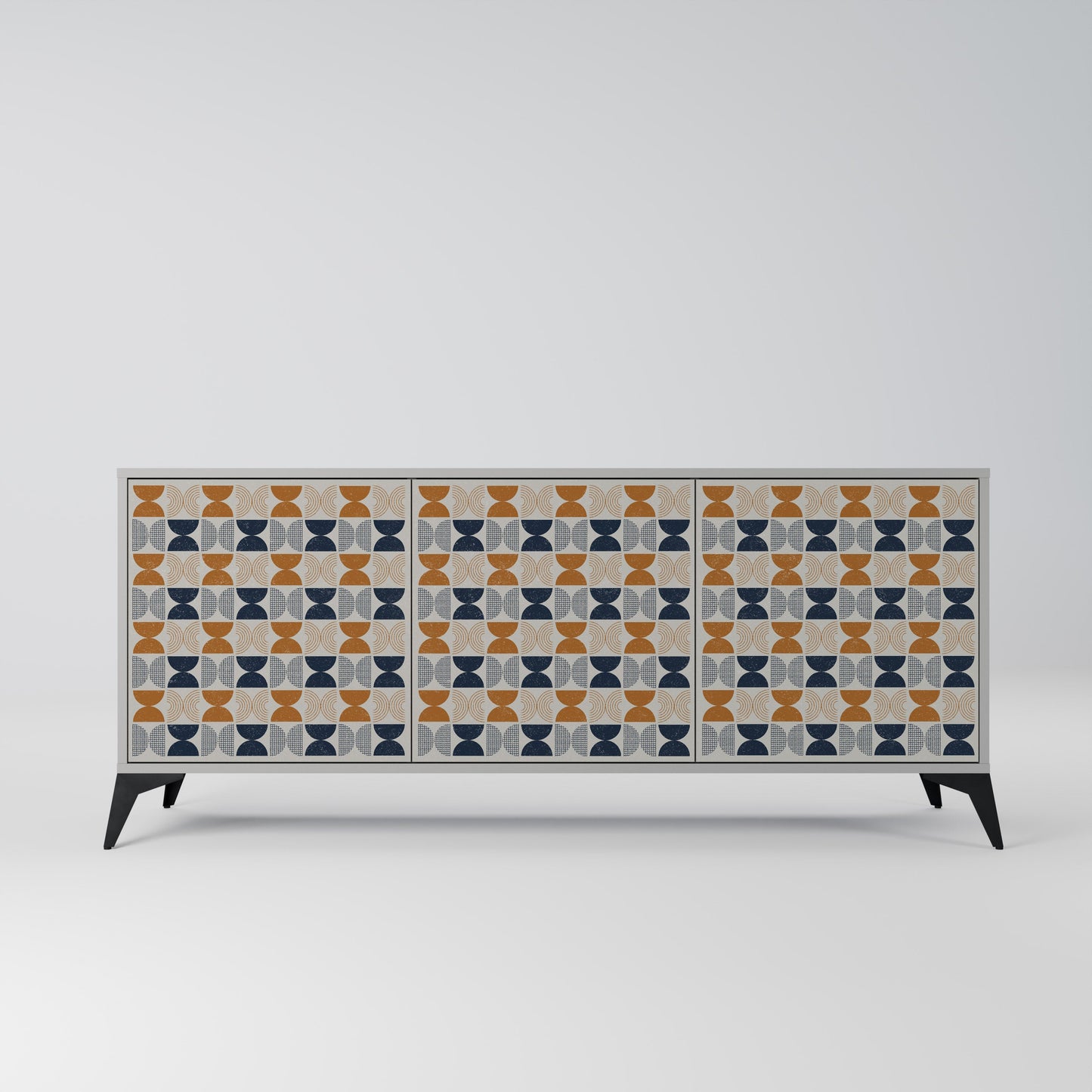 Credenza a 3 ante REFLECTION RANGE in finitura grigia