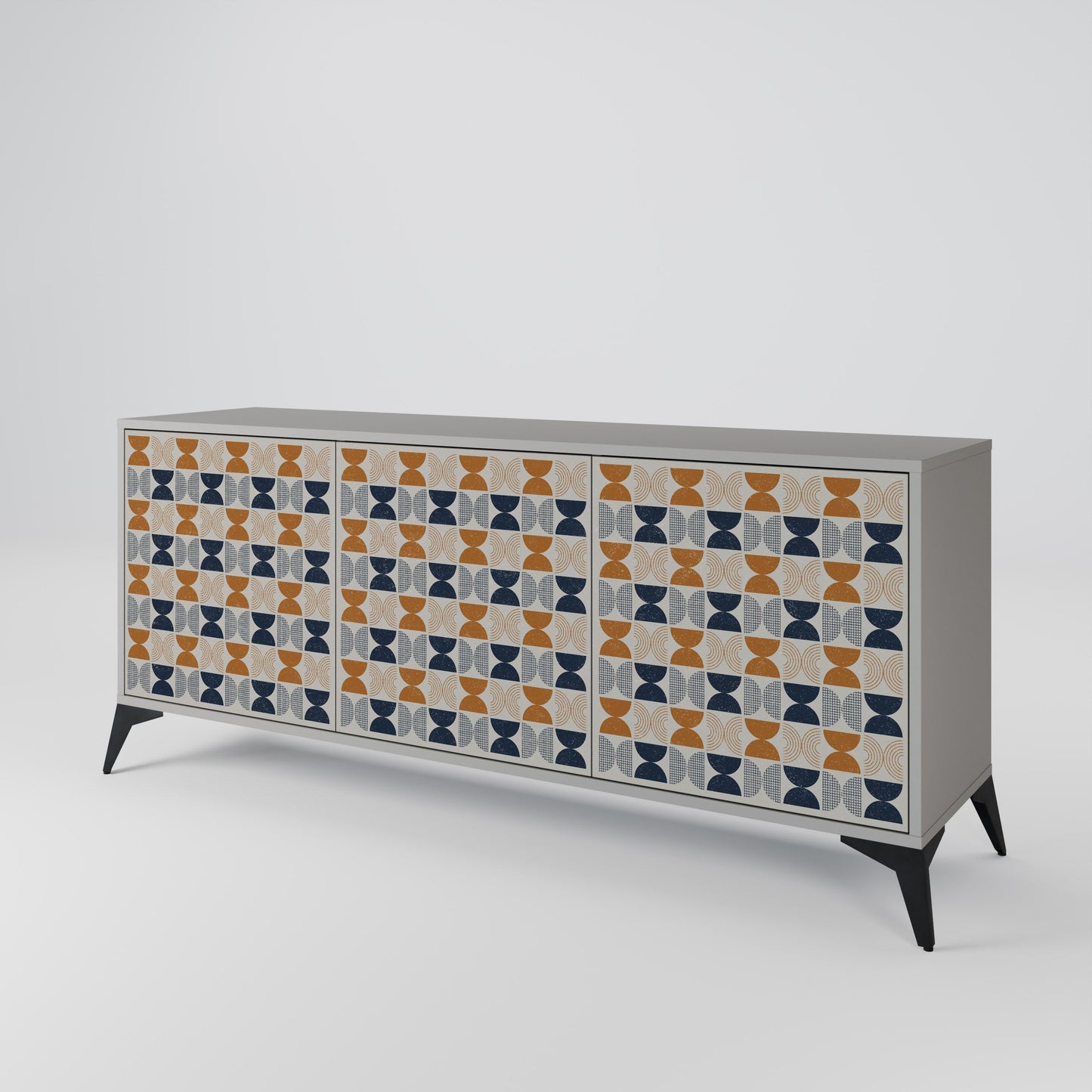 Credenza a 3 ante REFLECTION RANGE in finitura grigia