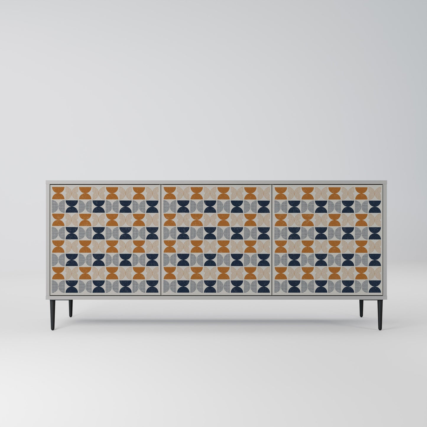 Credenza a 3 ante REFLECTION RANGE in finitura grigia