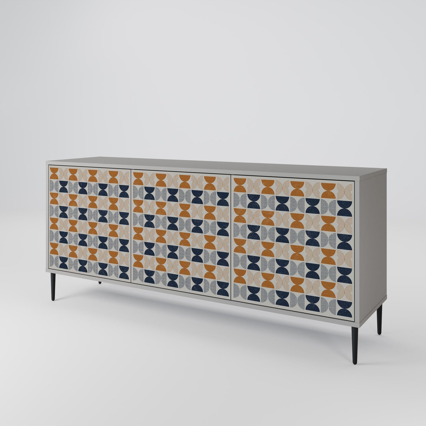 Credenza a 3 ante REFLECTION RANGE in finitura grigia