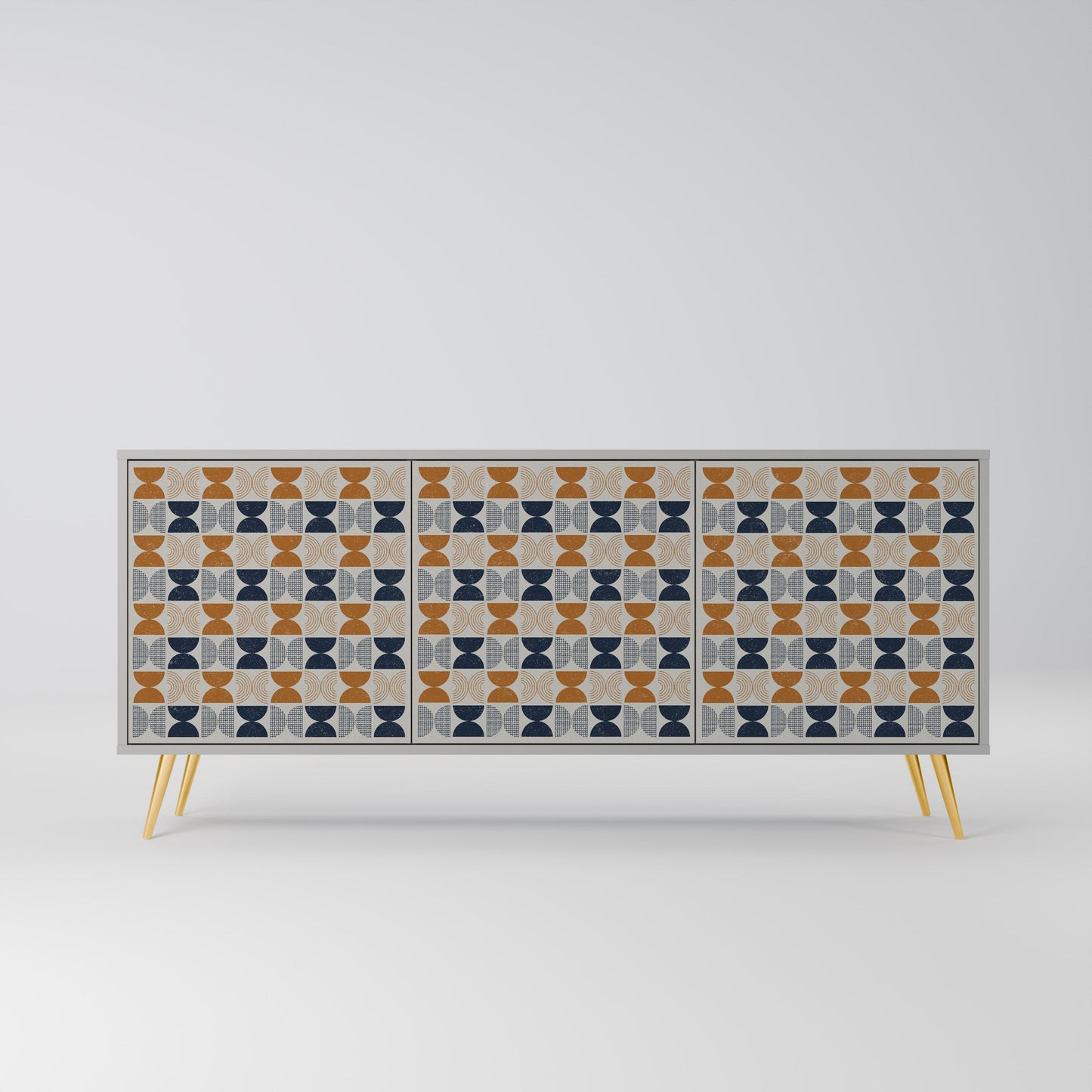Credenza a 3 ante REFLECTION RANGE in finitura grigia