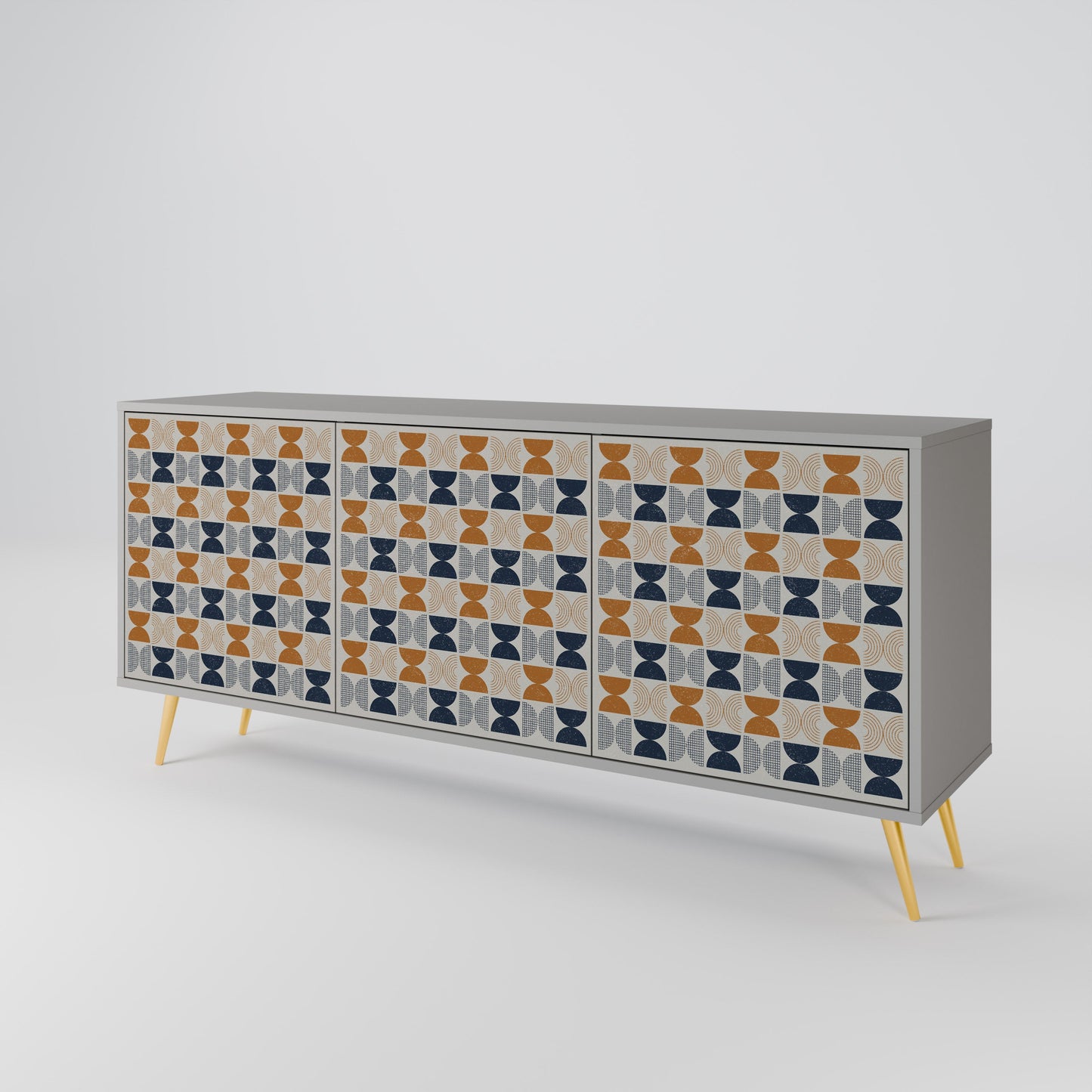 Credenza a 3 ante REFLECTION RANGE in finitura grigia