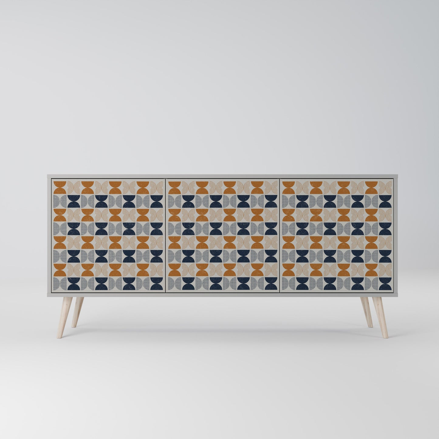 Credenza a 3 ante REFLECTION RANGE in finitura grigia