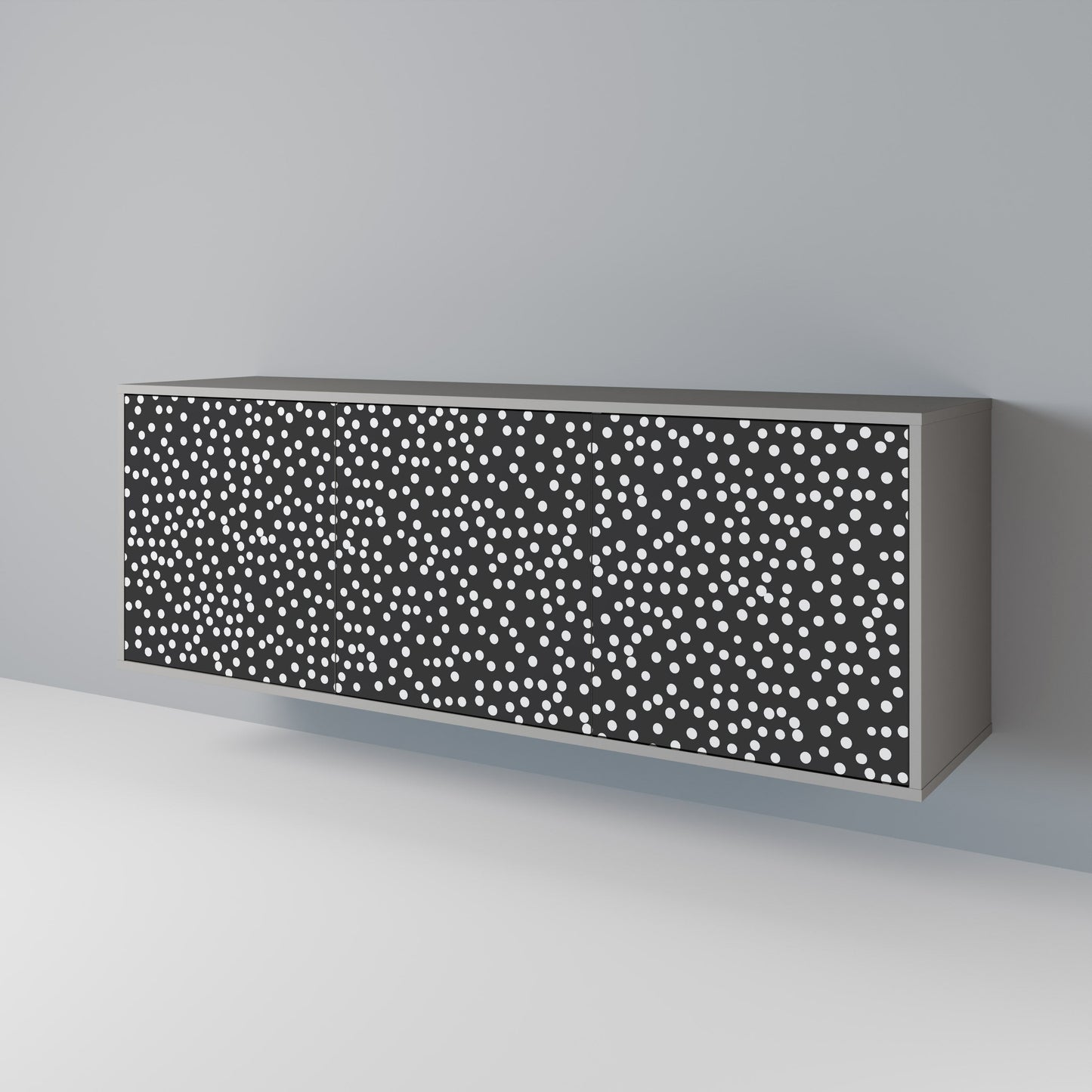 Credenza a 3 ante BLINDING LIGHTS in finitura grigia