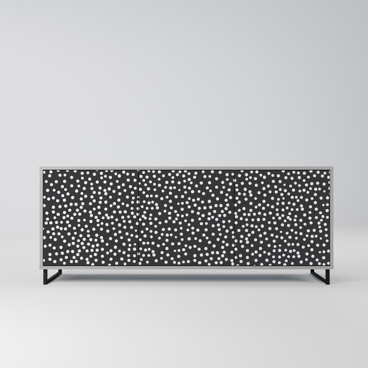 Credenza a 3 ante BLINDING LIGHTS in finitura grigia